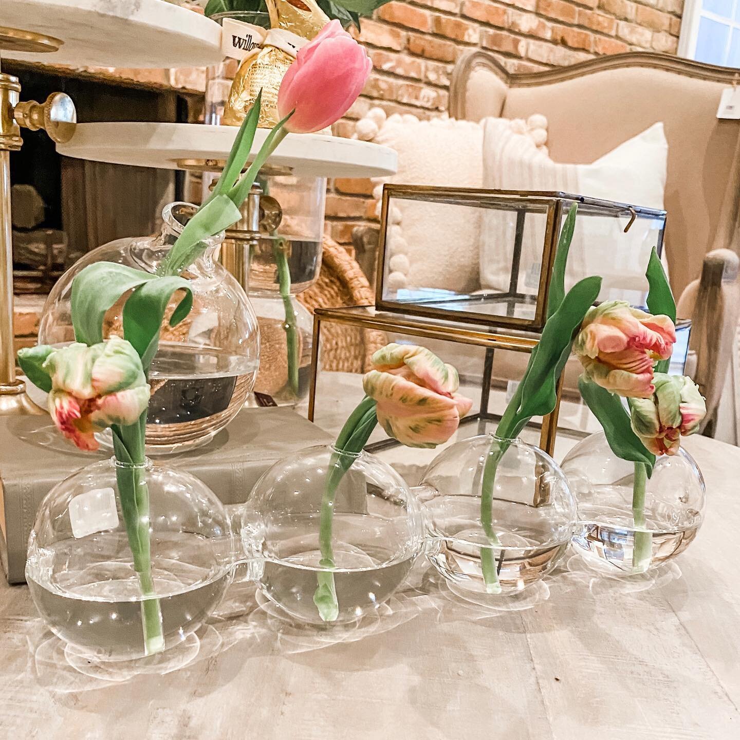 Large Caterpillar Vases are back and just in time for all your favorite Spring Blooms! Jump start your weekend shopping with us today!  Open 10-5:30 or click the link in our bio to shop on the web! #tulips #simplevases #fridayfunday #shoplocal