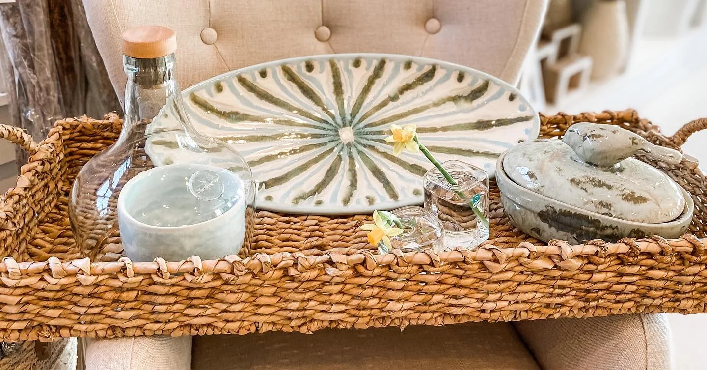 We had so much fun helping a sweet customer style this gorgeous basket for her kitchen island!  Come see us for all your kitchen and home decor needs! We&rsquo;ve got what you&rsquo;re looking for to make any space amazing!! Open today 10-5:30 or sho