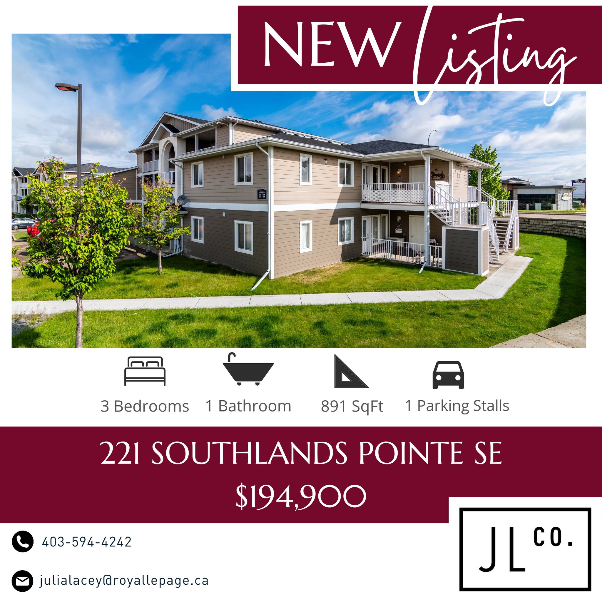 New Condo Listing!!!

Welcome to Southlands Pointe, a vibrant condo community perfect for families, first-time homeowners, investors, and downsizers. This 891 SqFt condo features 3 bedrooms and 1 bathroom, situated on the top floor for enhanced priva