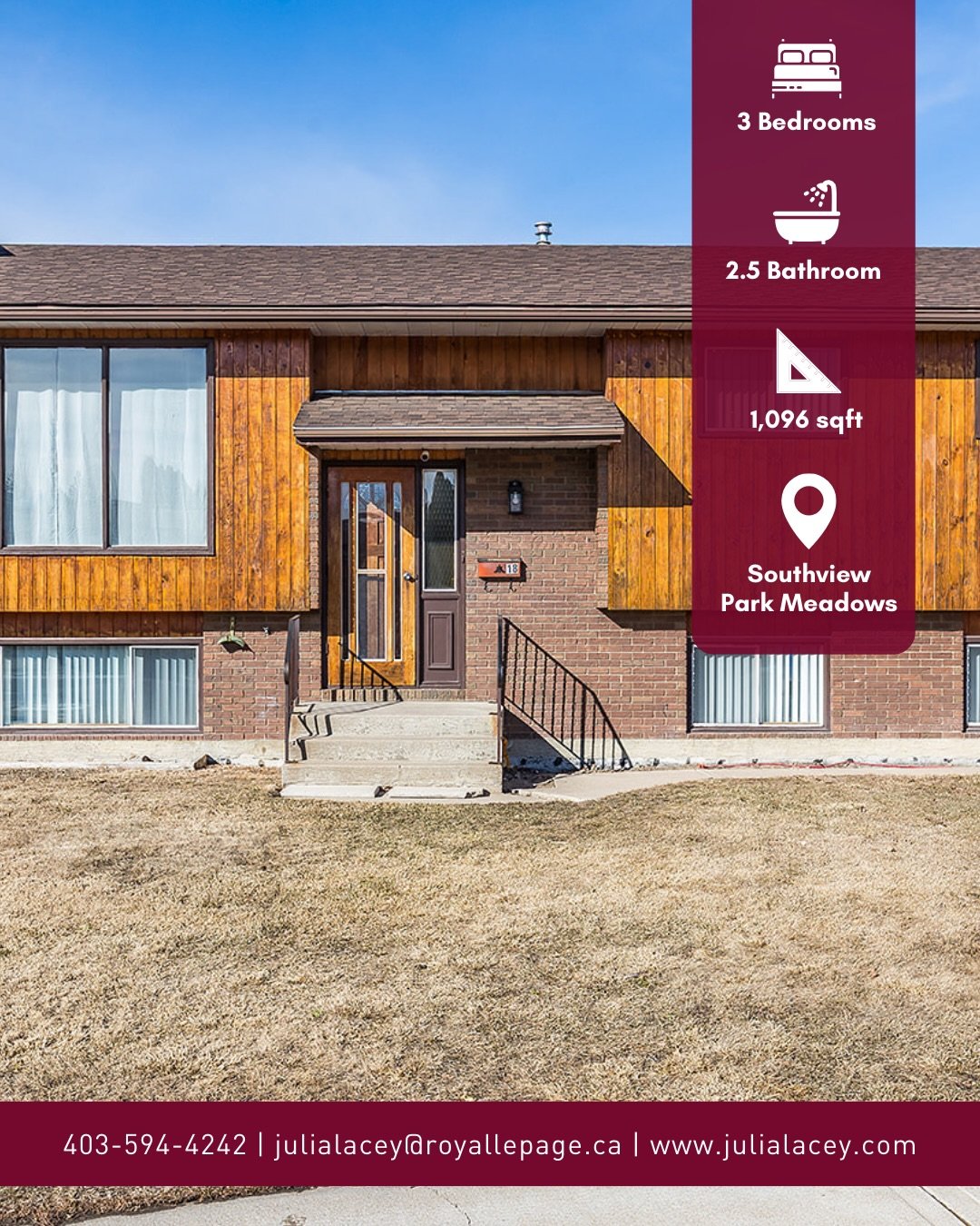 ✨Just Listed ✨
This beautifully maintained home is located in a quiet area! Featuring 3 bedrooms, 2.5 bathrooms, vaulted ceilings, and amazing natural light throughout! 

Address - 18 Cockrill Court SE 
Price $349,900
MLS # A2291442