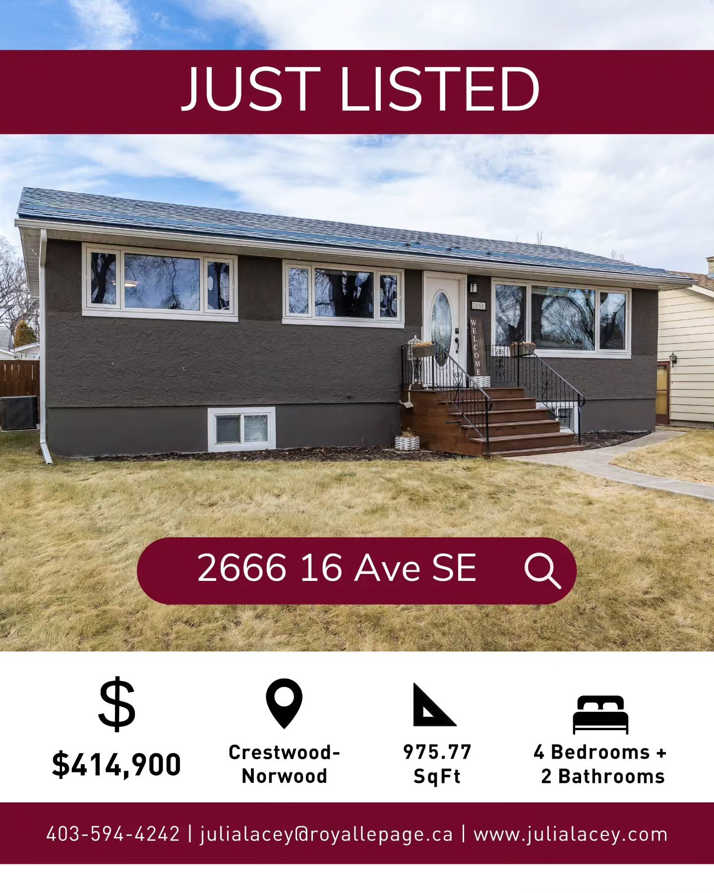 ✨ NEW LISTING ✨

&bull; 975 SqFt updated bungalow
&bull; 4 bedrooms | 2 bathrooms
&bull; Renovated kitchen with quartz
&bull; Fully developed basement
&bull; New furnace &amp; hot water tank (2024)
&bull; Double detached garage
&bull; Low-maintenance