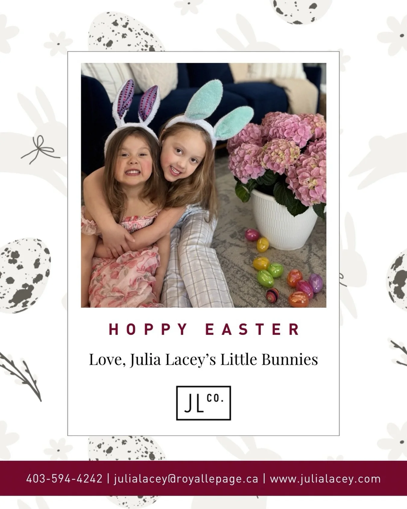 Happy Easter! Wishing you an amazing day filled with quality family time, delicious food and many Easter egg hunts!