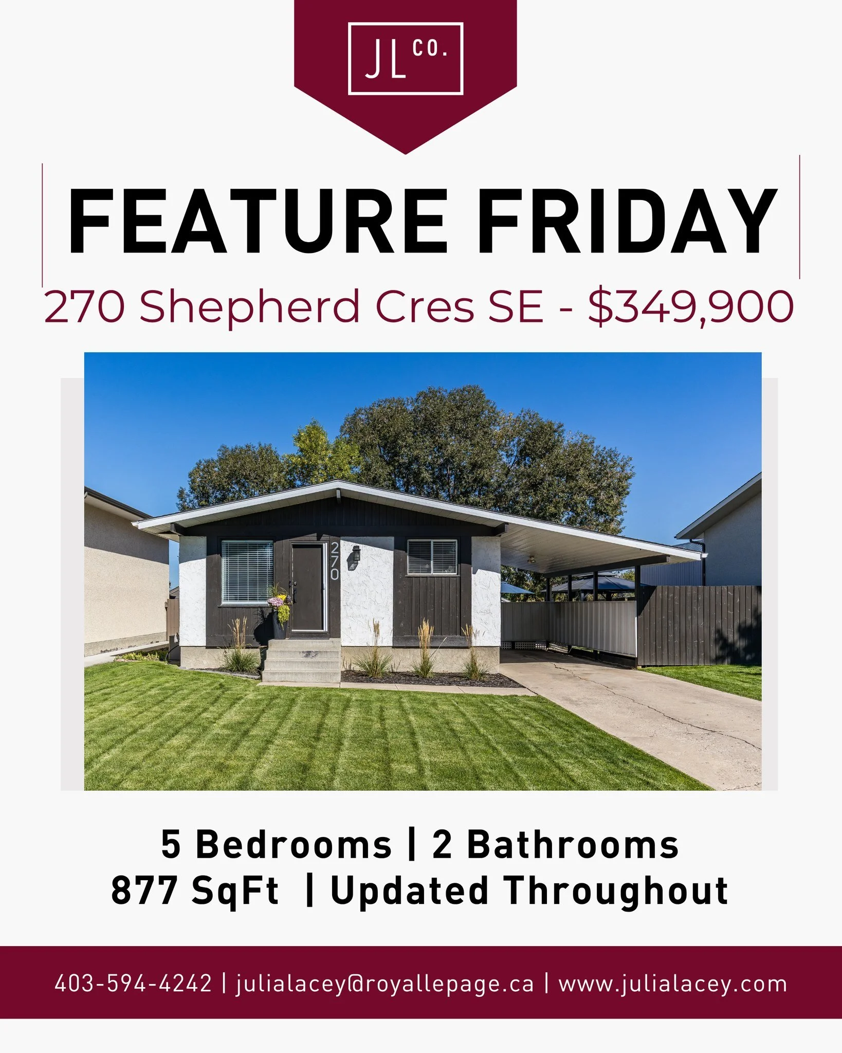 ✨ FEATURE FRIDAY ✨
Can we talk about this home for a second&hellip; 

This updated bungalow with 5 bedrooms in SE Southridge is move in ready and available for immediate possesion! 
PLUS it just got a $25,000 price improvement..

Welcome to 
270 Shep