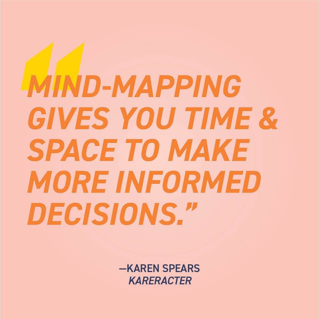 As a business owner you&rsquo;re constantly making decisions so this quote and benefit of mind-mapping certainly stood out in our chat with Karen of @kareracter last week. 

Other benefits and applications for mind-mapping include but are certainly n