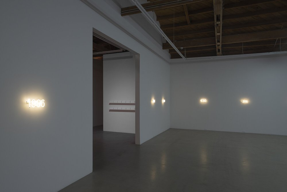  installation view of  Maya Stovall: A something = x  