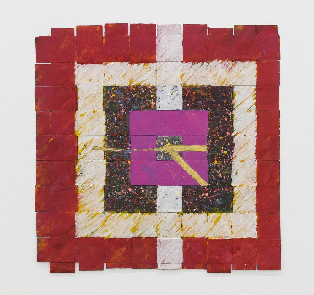   Alonzo Davis    Rosewood Time , 1992 acrylic on woven paper 30 x 30 inches 