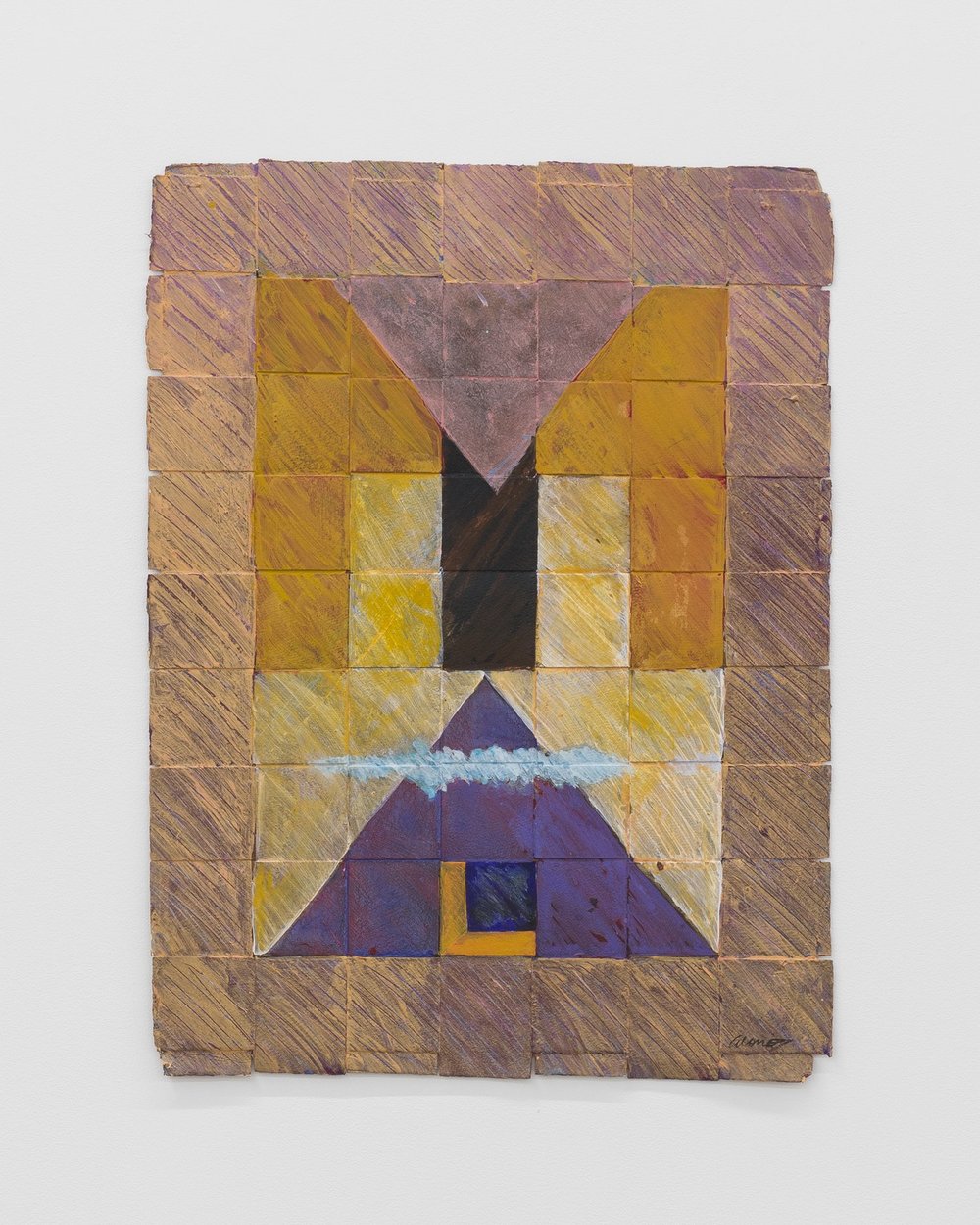   Alonzo Davis    Pyramid Room , 1992 acrylic on woven paper 30 x 22 inches 