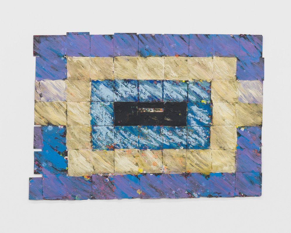   Alonzo Davis    Outside-In,  1992  acrylic on woven paper  21-1/2 x 30 inches  