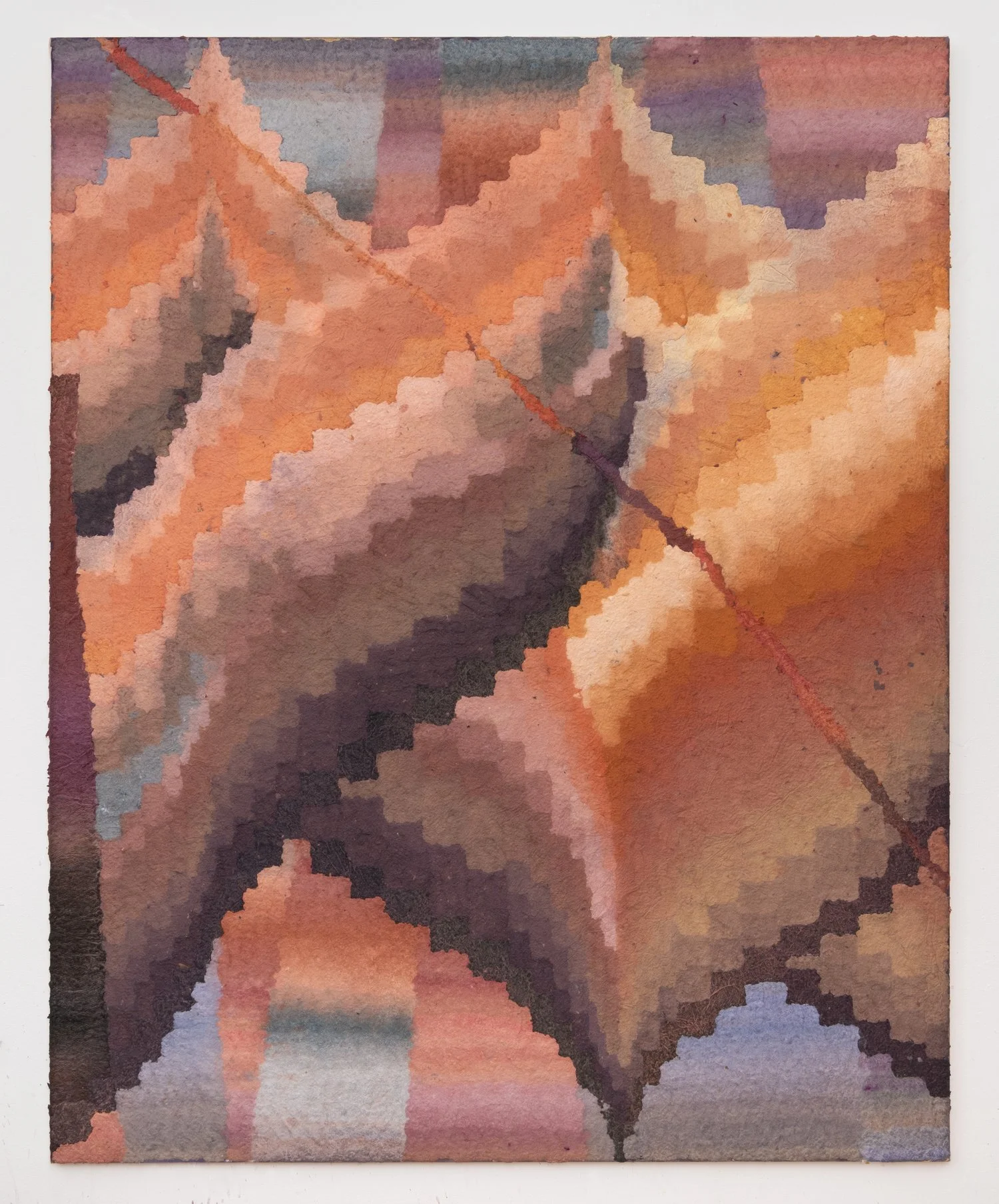 Emma Soucek    Despereaux , 2022 paper pulp, acrylic paint, matte medium on canvas 48 x 60 inches