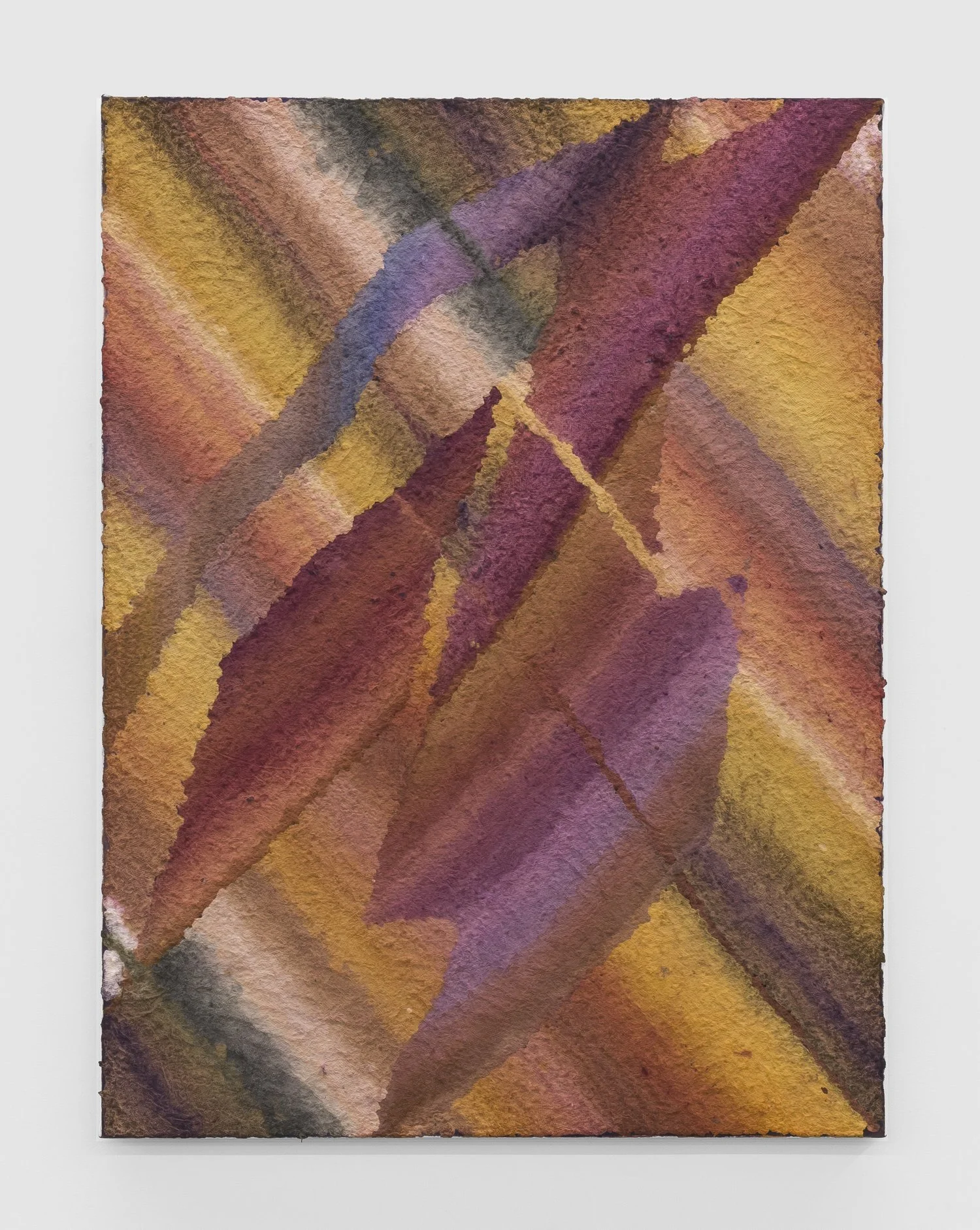 Emma Soucek    Back to Days,  2022 paper pulp, acrylic paint, matte medium on canvas 48 x 36 inches
