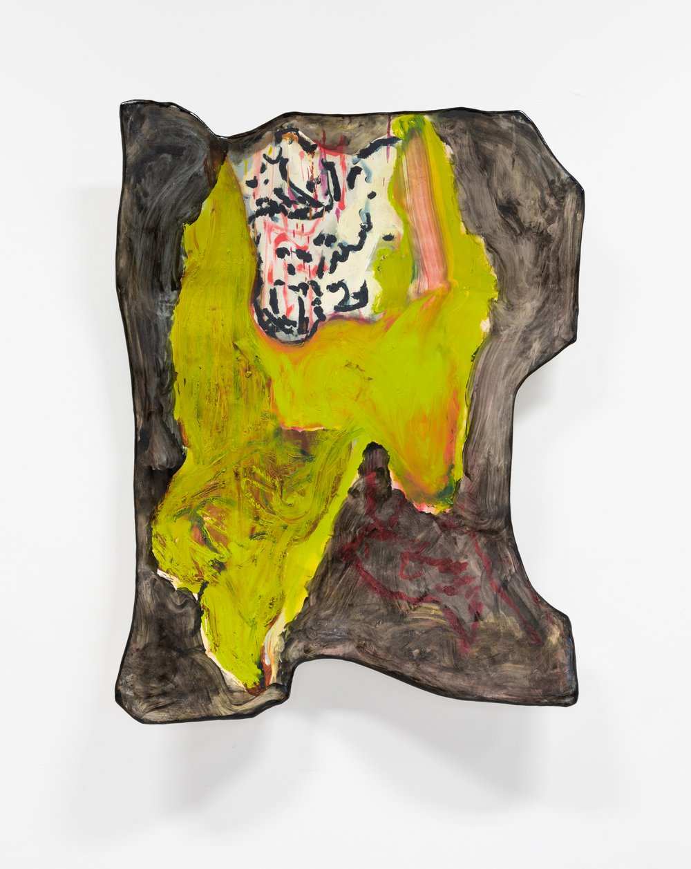   Ernesto Burgos    Errant,  2023 fiberglass, resin, wood, cardboard, oil paint 47-1/4 x 36 x 5 inches 