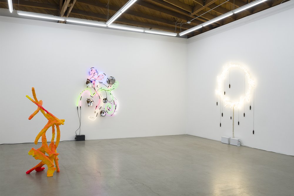  Installation view of  Keith Sonnier: Live in Your Head  at parrasch heijnen, Los Angeles 