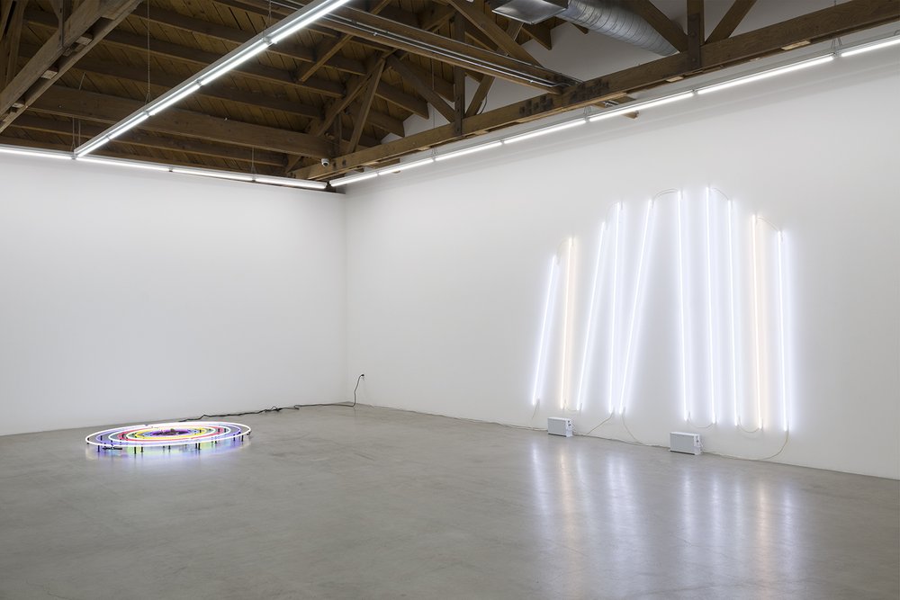  Installation view of  Keith Sonnier: Live in Your Head  at parrasch heijnen, Los Angeles 