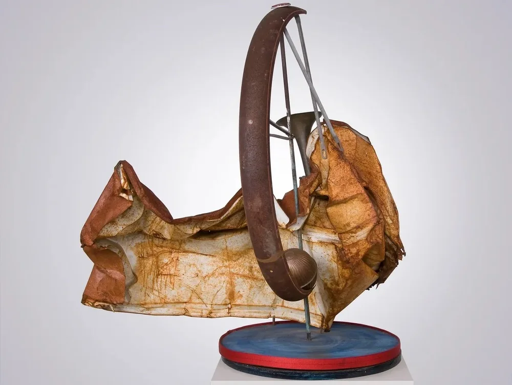  DALE BROCKMAN DAVIS  Tribute to Noah  mixed media assemblage 34 x 34 x 34 inches 