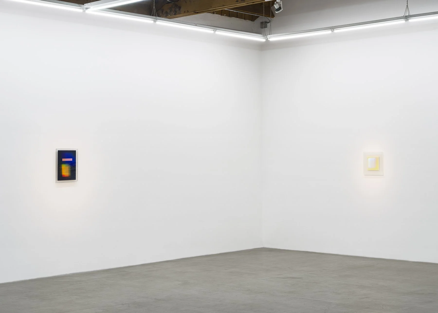   August Muth: Material Light.  parrasch heijnen, Los Angeles. May 16 - June 20, 2026. Installation image. Photography: Ed Mumford.  