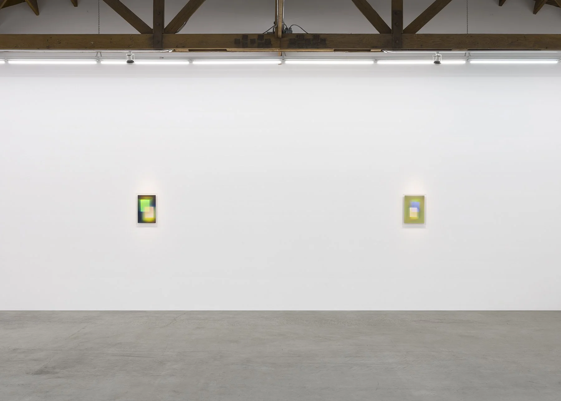   August Muth: Material Light.  parrasch heijnen, Los Angeles. May 16 - June 20, 2026. Installation image. Photography: Ed Mumford.  