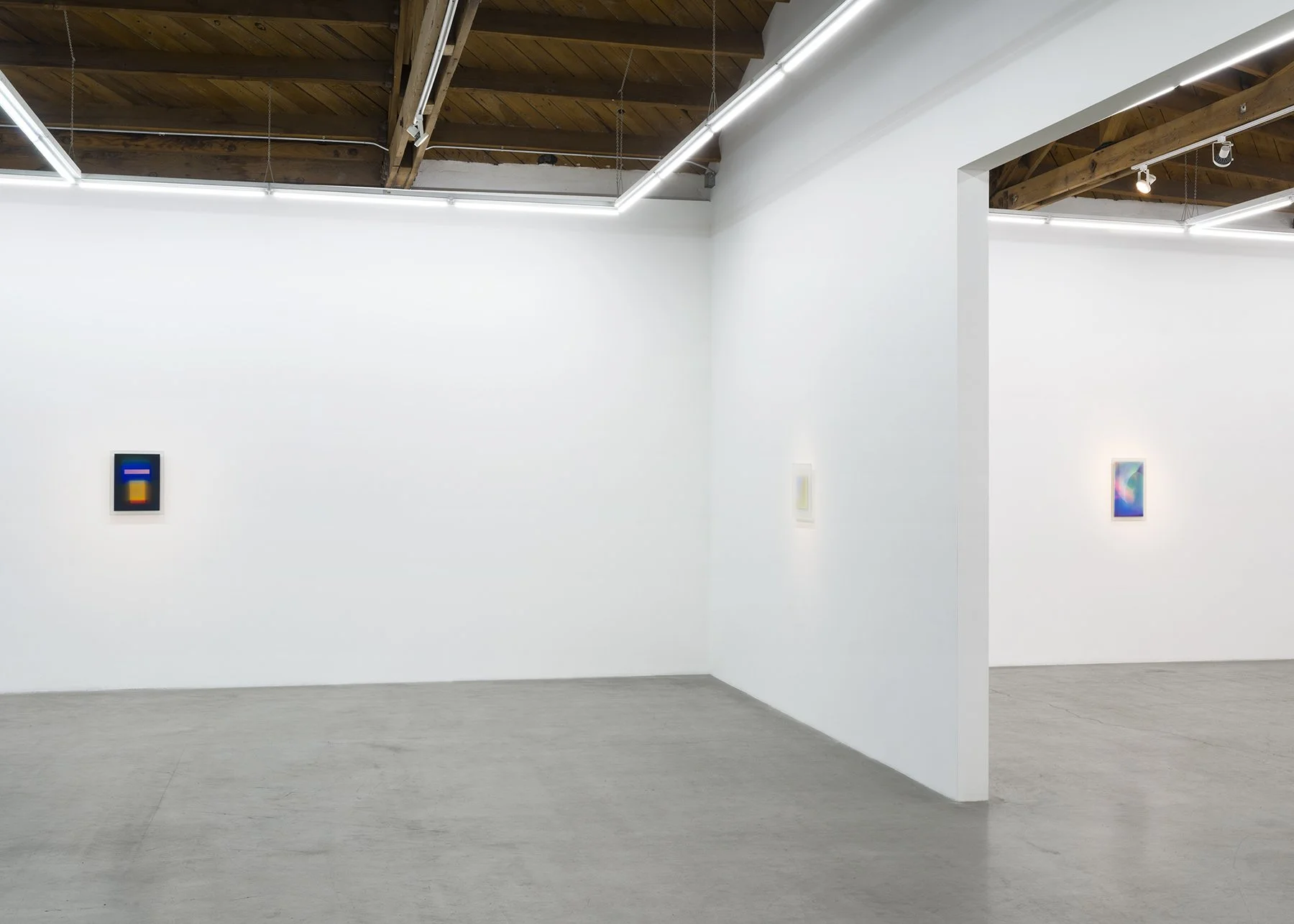   August Muth: Material Light.  parrasch heijnen, Los Angeles. May 16 - June 20, 2026. Installation image. Photography: Ed Mumford.  