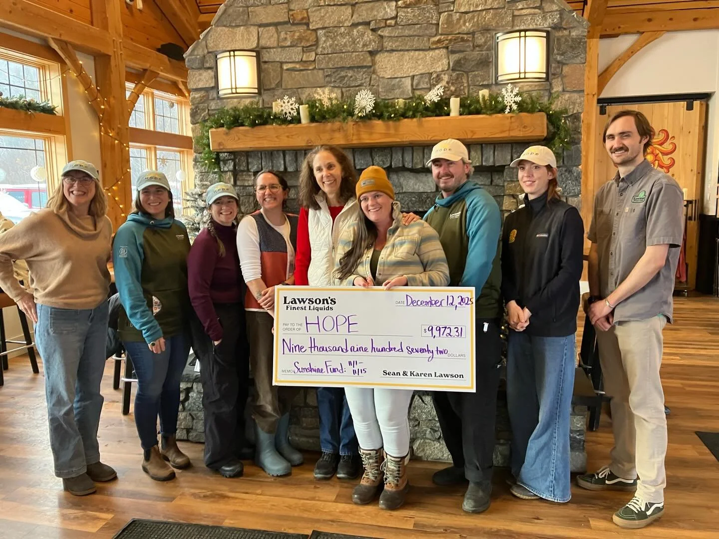 Lawson&rsquo;s Finest Liquids are FINE indeed! Thanks to the Lawson&rsquo;s Finest Social Impact Program that ran a fundraiser for HOPE in November, Lawson&rsquo;s donated nearly $10,000 to HOPE&rsquo;s food shelf! This is so helpful to us as we are 