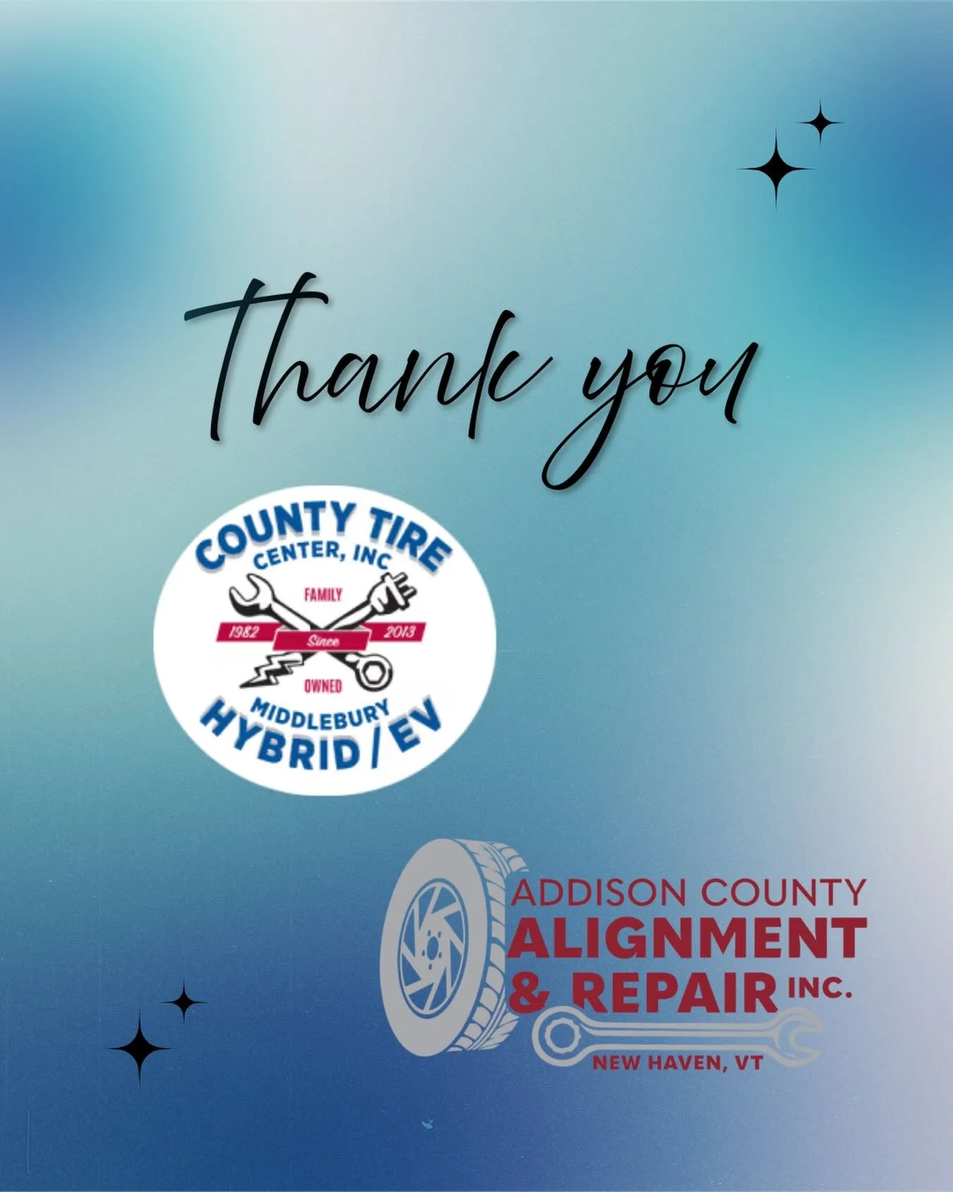 Sending out a HUGE thank you to County Tire Center and Addison County Alignment and Repair for their incredible donation of 1,334 pounds of food to HOPE! For the past 13 years, County Tire has generously run their &ldquo;Free Brakes for Food&rdquo; p