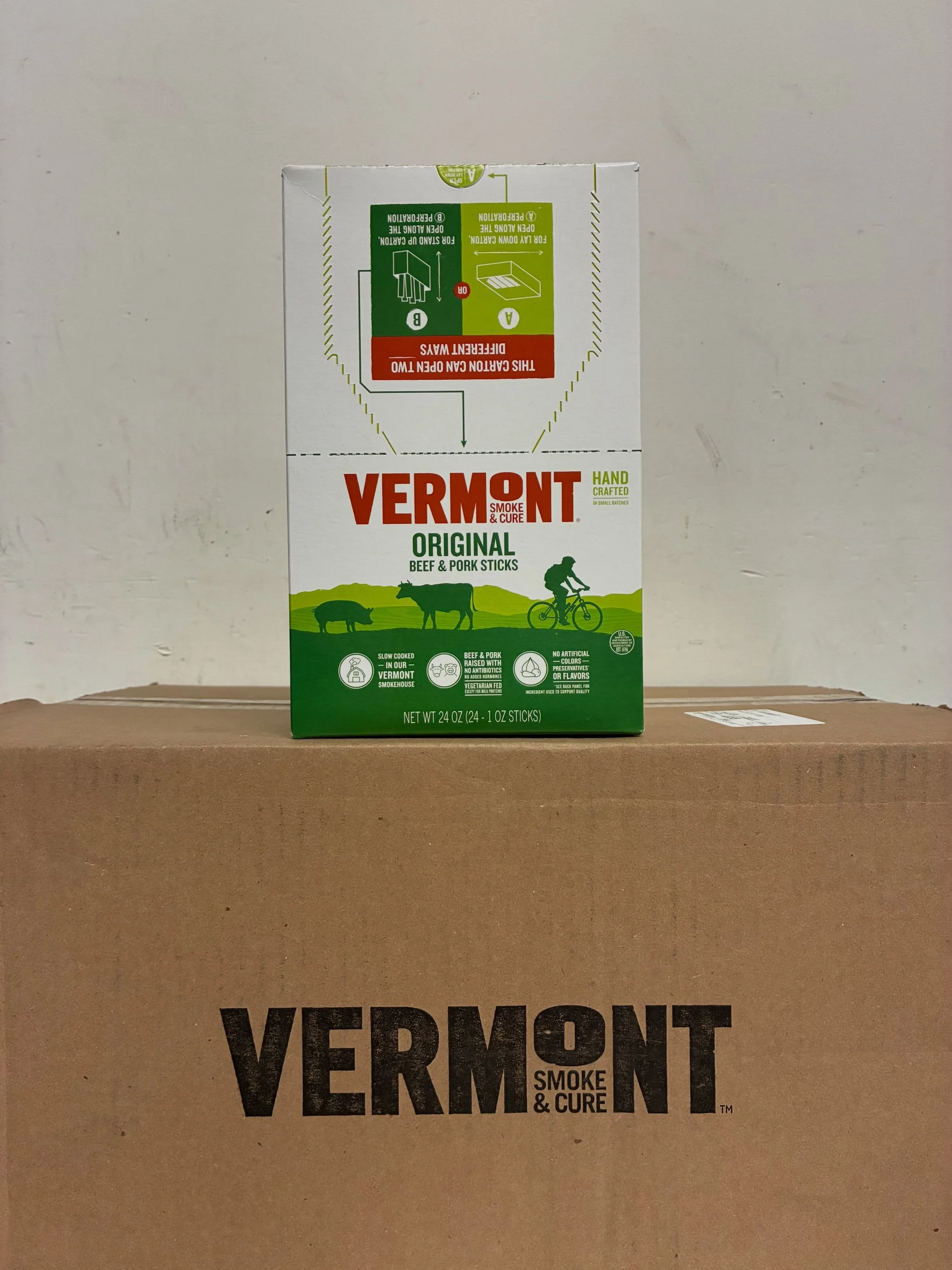 2,000 meat sticks donated to HOPE!! Many thanks to Vermont Smoke &amp; Cure&rsquo;s generosity, HOPE will have enough shelf stable meat sticks to include in the bags of supplemental food that we send home with food insecure school kids in advance of 