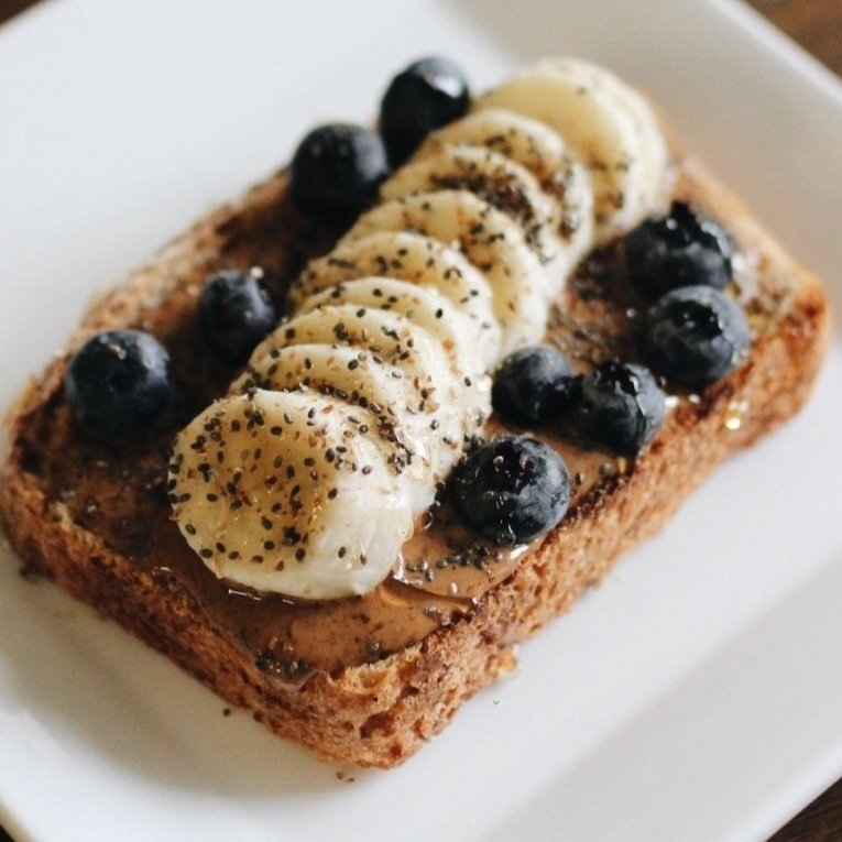 almond butter, fruit, seeds, honey