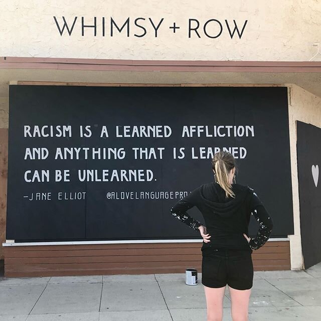 Elliot at Whimsy and Row. 
There are only a few white voices in our curated list of quotes. Jane Elliot was important to include. She has been doing anti-racism work since the late 1960&rsquo;s. Her website has a wealth of information and resources. 