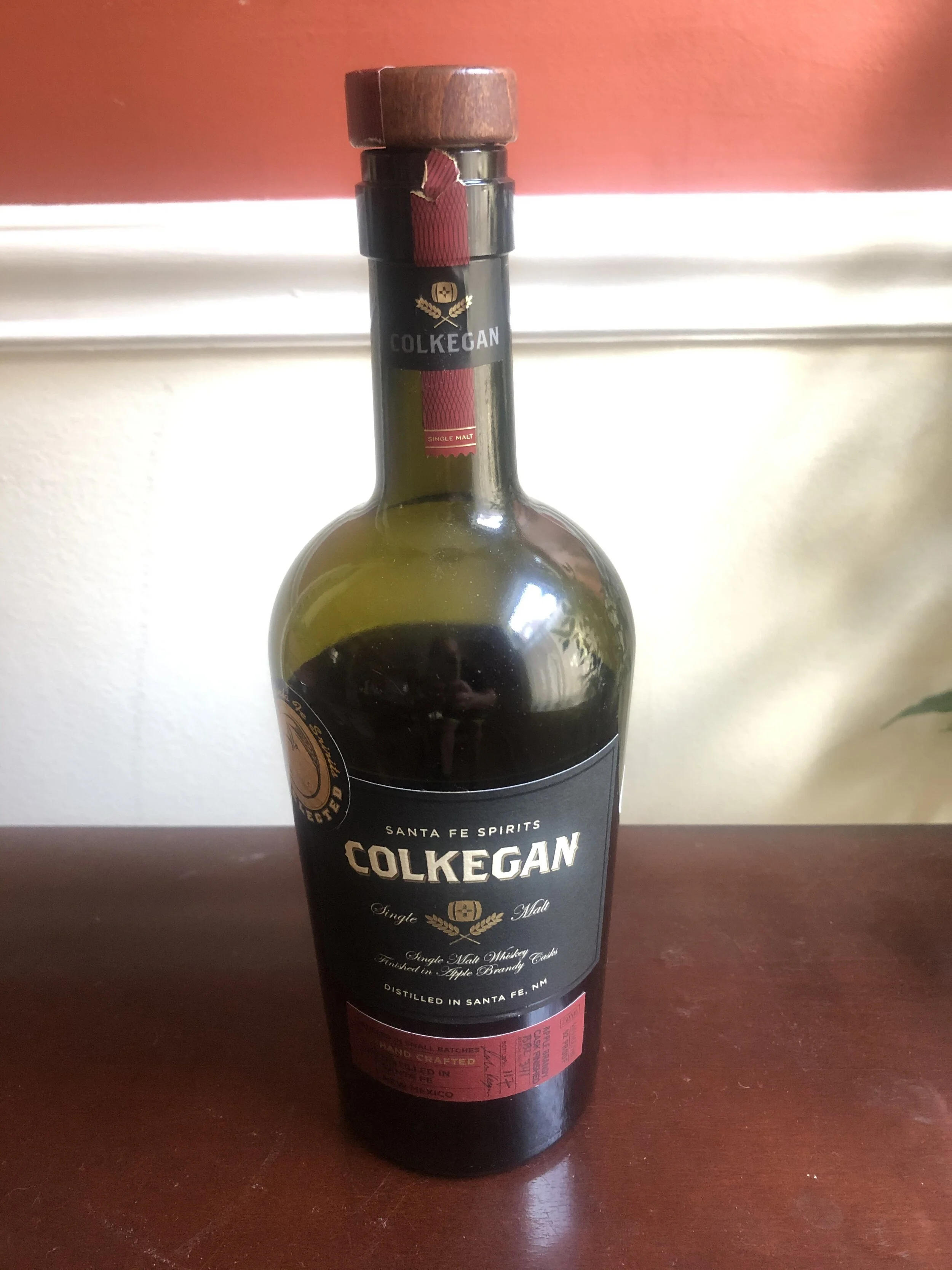 NEW MEXICO  Santa Fe Spirits Colkegan Single Malt Whiskey, Finished in Apple Brandy Casks, (Santa Fe, NM) Hand Selected, Bbl 341, Btl 117, 46% ABV