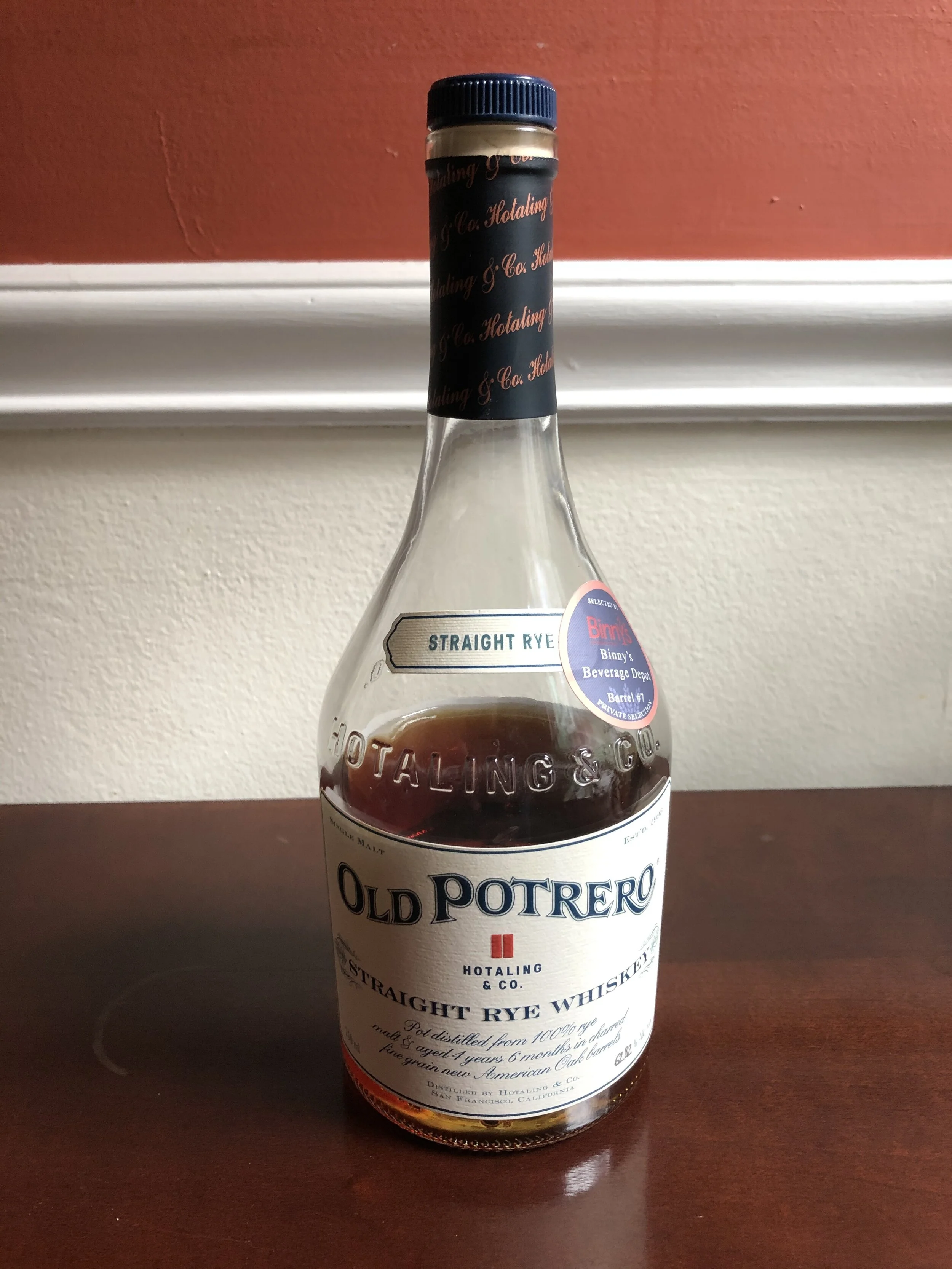 CALIFORNIA  Hotaling & Co, Old Potrero Straight Rye Whiskey, Pot distilled and aged 4 years and 6 months in new American charred oak barrels, (San Francisco, CA) 62.82% ABV