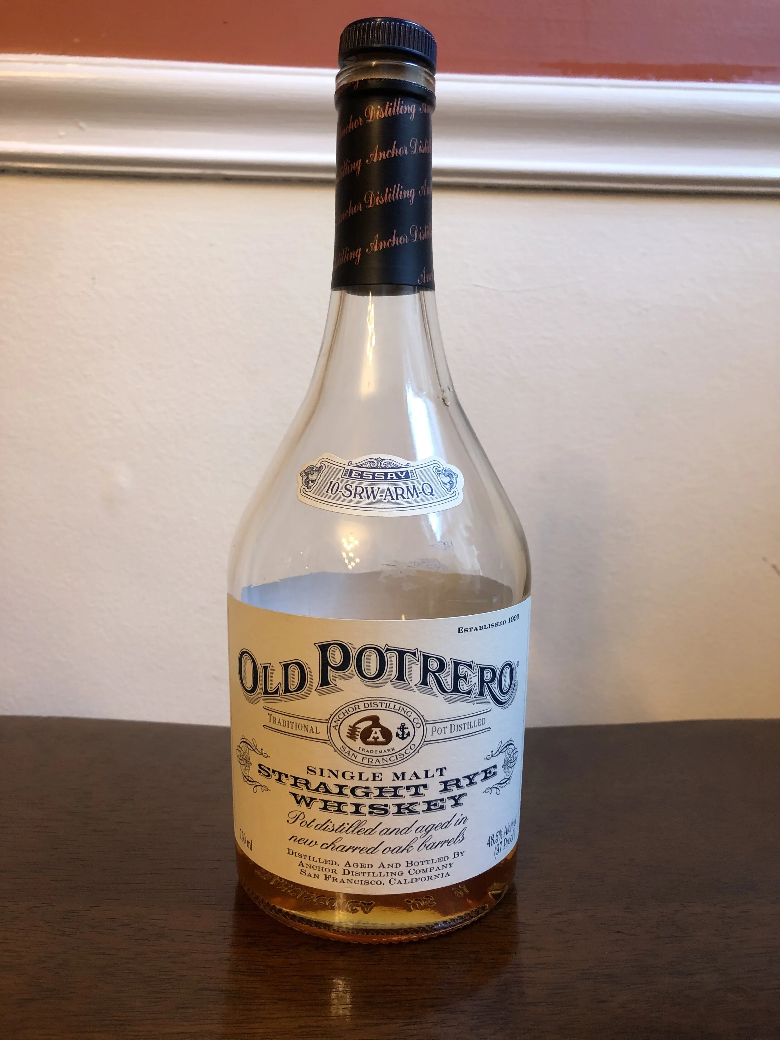 CALIFORNIA  Anchor Distilling Co, Old Potrero Single Malt Straight Rye Whiskey, Pot distilled and aged in new charred oak barrels, (San Francisco, CA) 48.5% ABV   
Drafts #1, 2, 3 & 4