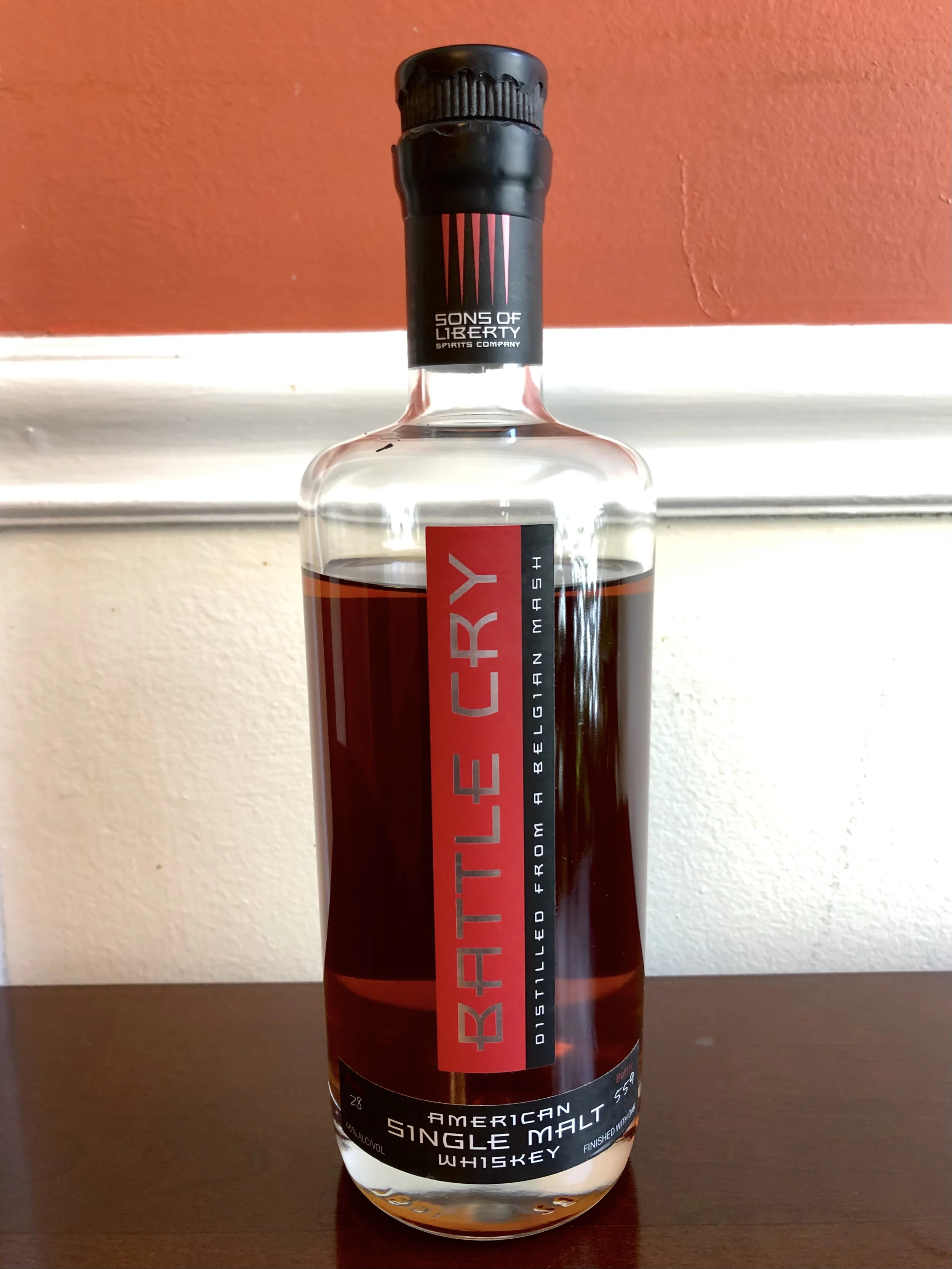 RHODE ISLAND Sons of Liberty Spirits Co, Battle Cry, American Single Malt Whiskey Made from a Belgian Mash, (South Kingstown, RI) 46% ABV   Draft 12