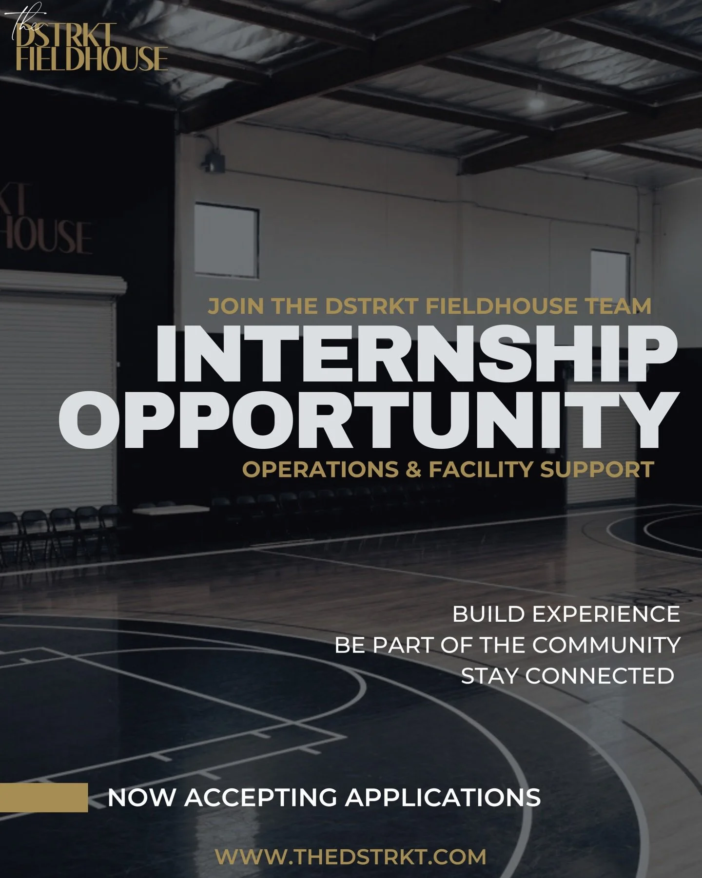 Looking to get experience in the sports world?

We&rsquo;re opening up internship opportunities at DSTRKT Fieldhouse for individuals who want to be part of the day-to-day operations inside a high-energy training environment.

You&rsquo;ll gain real e