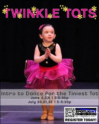 t w i n k l e ✨ t o t s
An intro to dance for the tiniest dancer. 👣🩰
June 2,3,4 | 5-5:30p
July 20,21,22 | 5-5:30p

🌸 For dancers ages 2-3 years
🌸 Creative movement + Rhythm builders
🌸 Social-emotional readiness 
🌸 3 consecutive days
🌸 Only $24