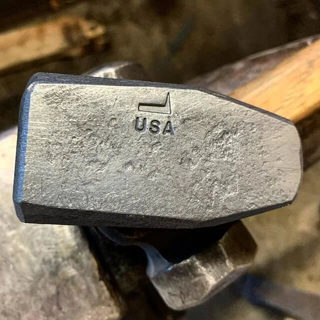 STAMP OF APPROVAL. 
This is serial number 2 of my new style hammers and the first one to go to a customer!
.
.
.
.
.
#hammer #forged #forging #forges #forgedinfire #handforged #powerhammer #littlegiantpowerhammer #blacksmith #blacksmithing #blacksmit
