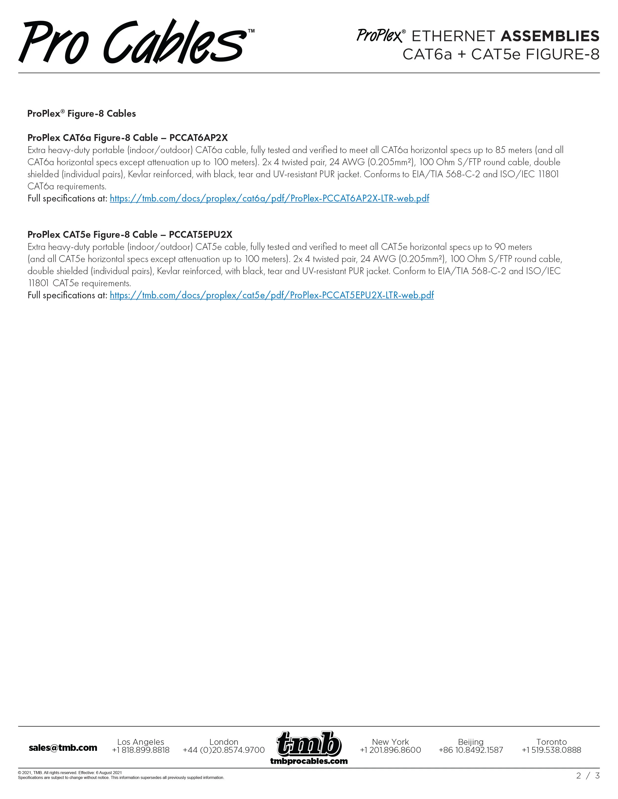 ProPlex Ethernet 2X Figure 8 — TMB Pro Cables