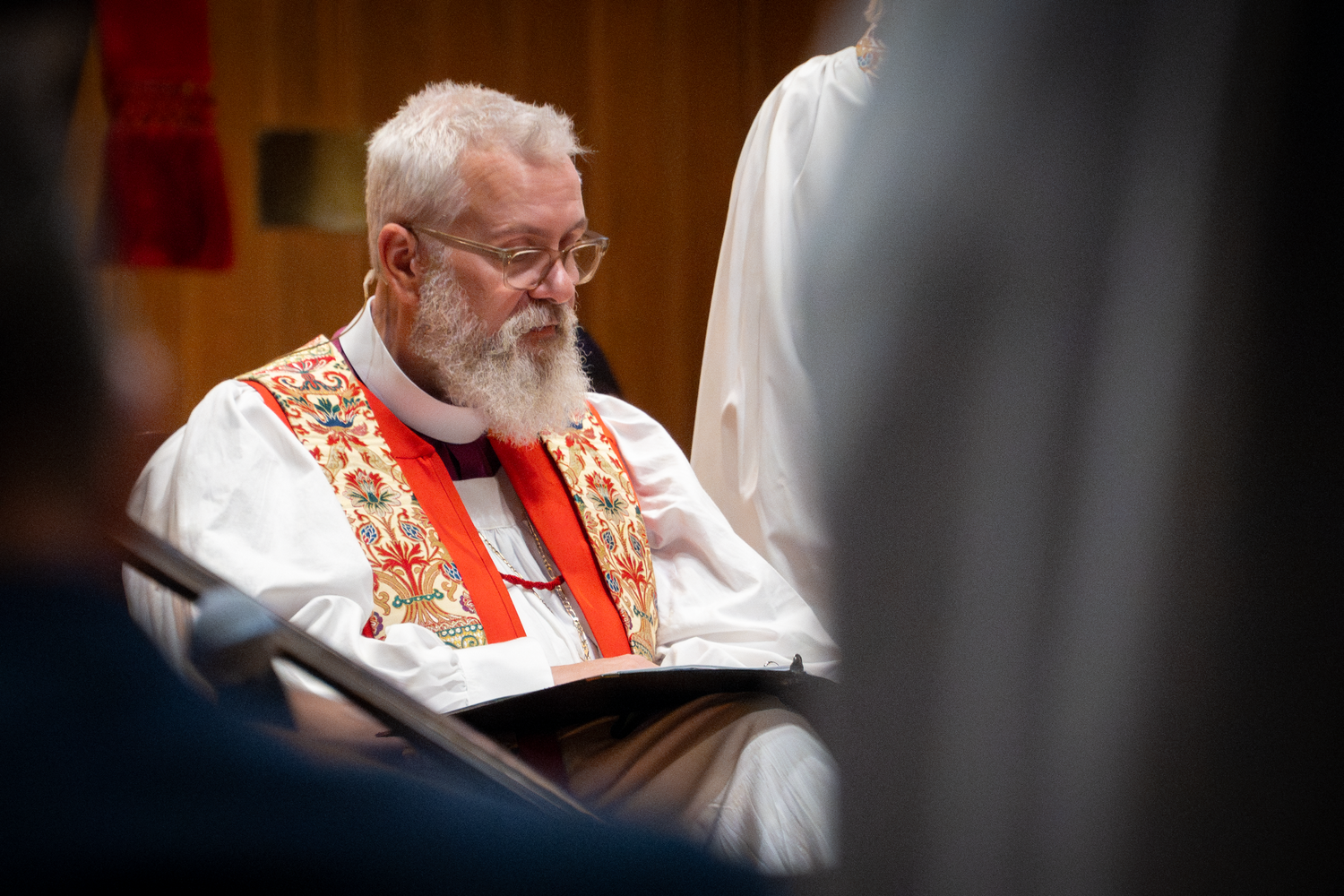 Bishop C. Andrew Doyle speaking during a church service.