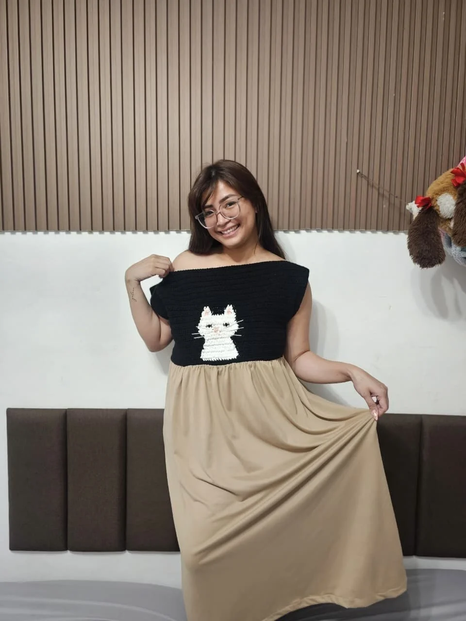 IG @binibeaniee made with babydoll dress pattern