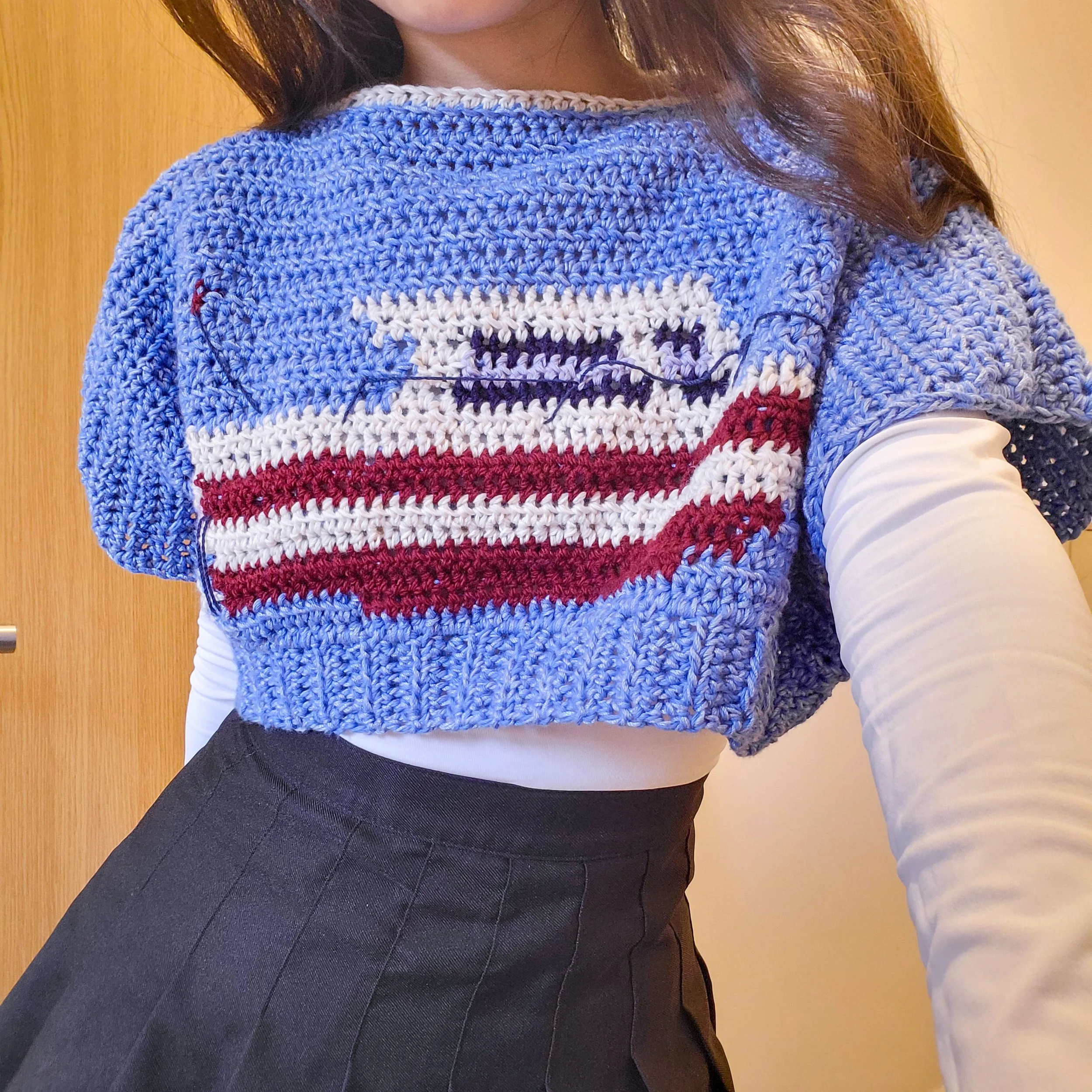 speed boat cropped tee with ribbing