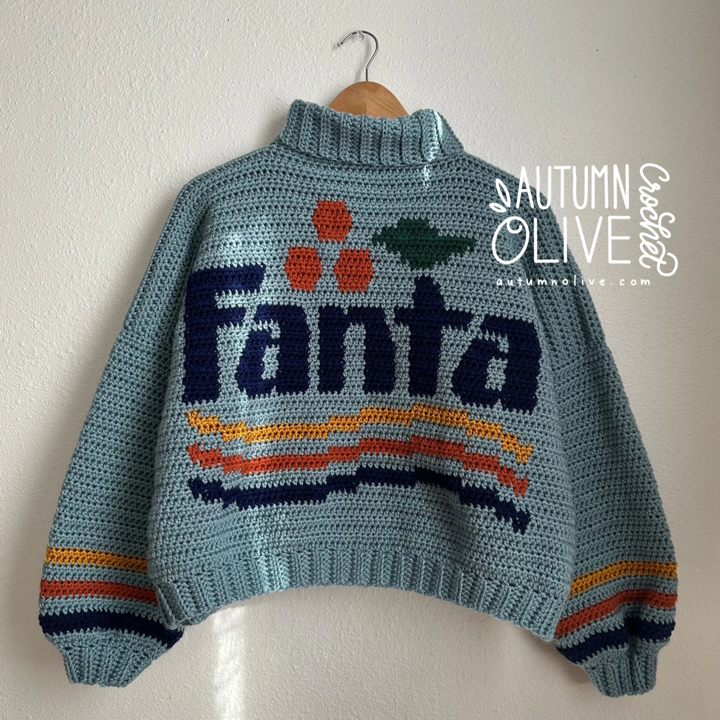 orange fanta retro sweater | M-XL