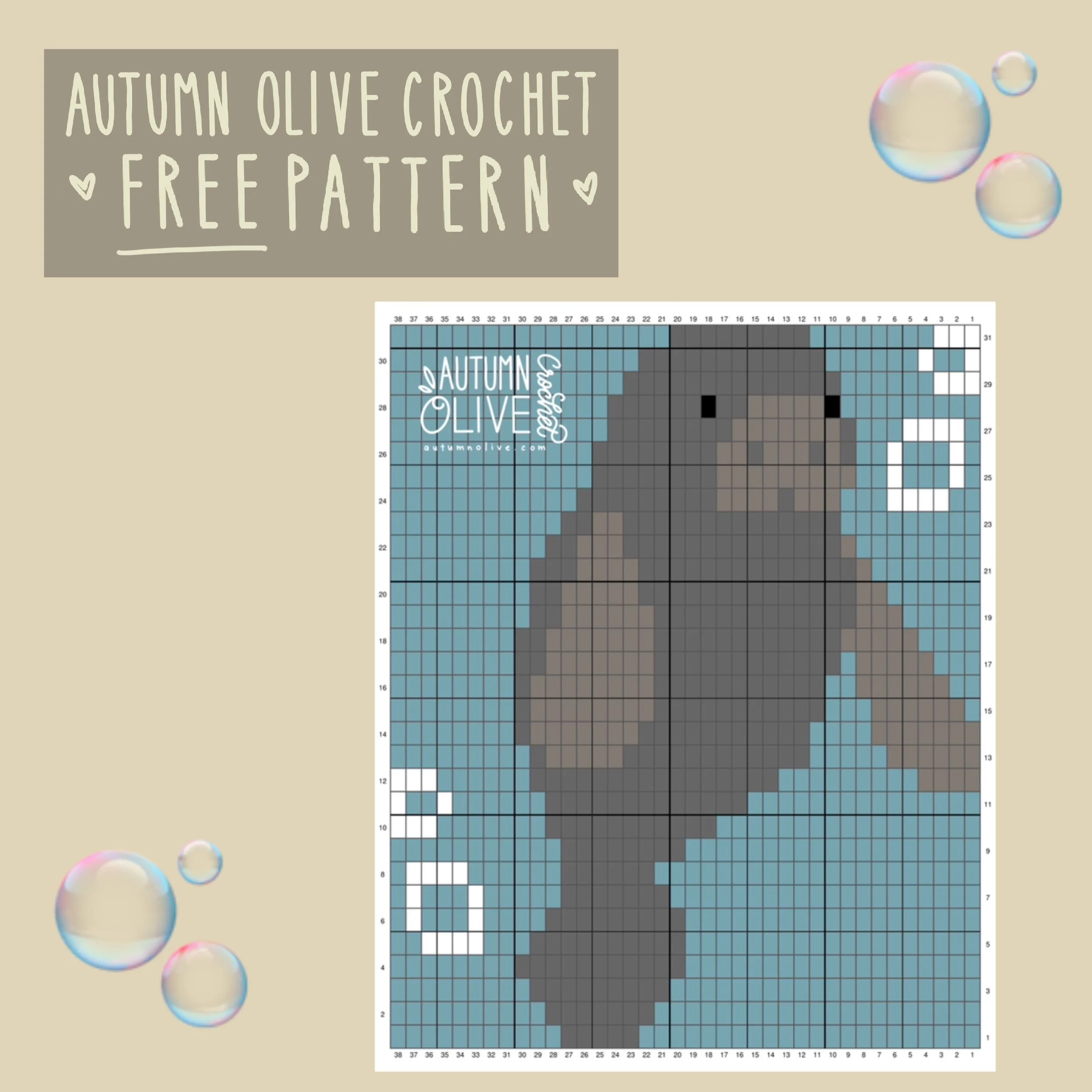 manatee colorwork graphic ♡