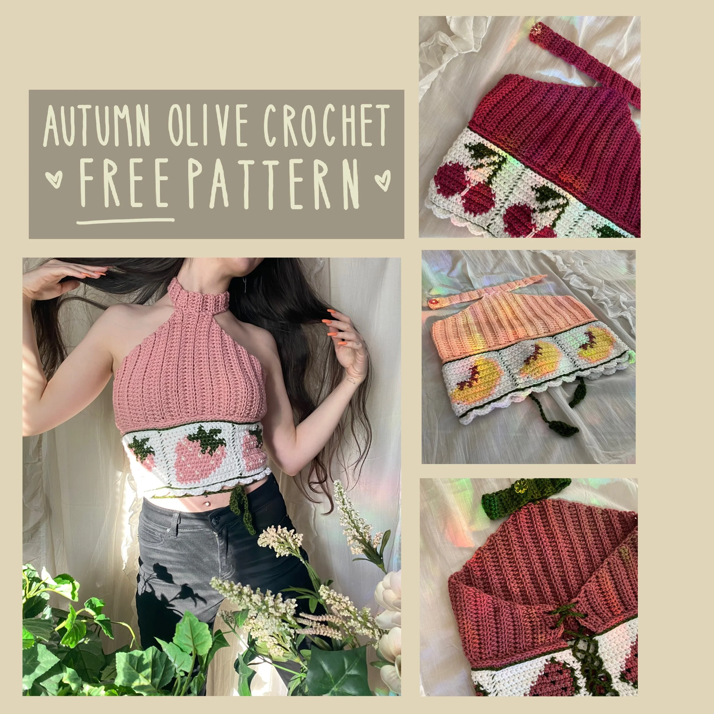 cherry cottage crop top ♡