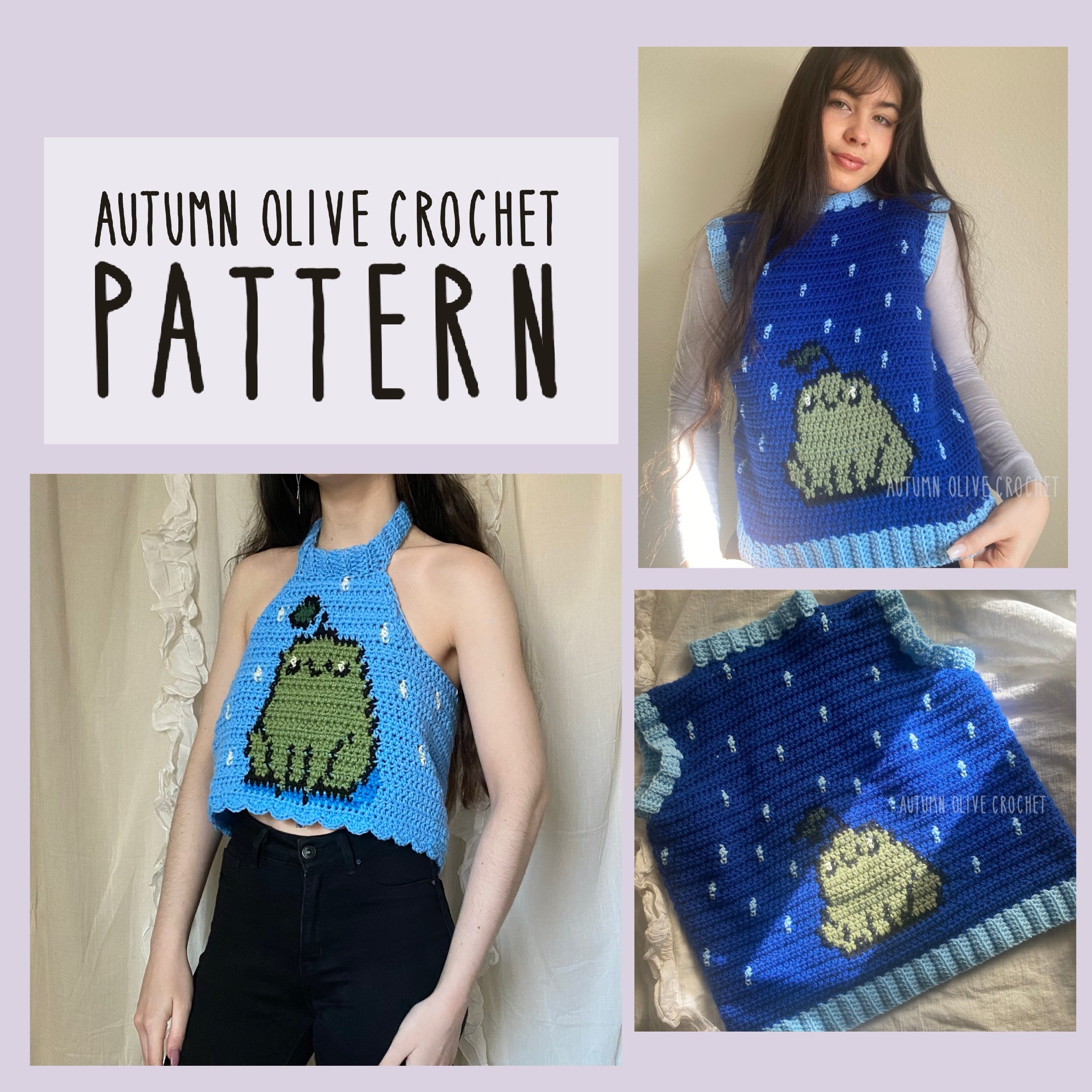 rainy frog colorwork graphic