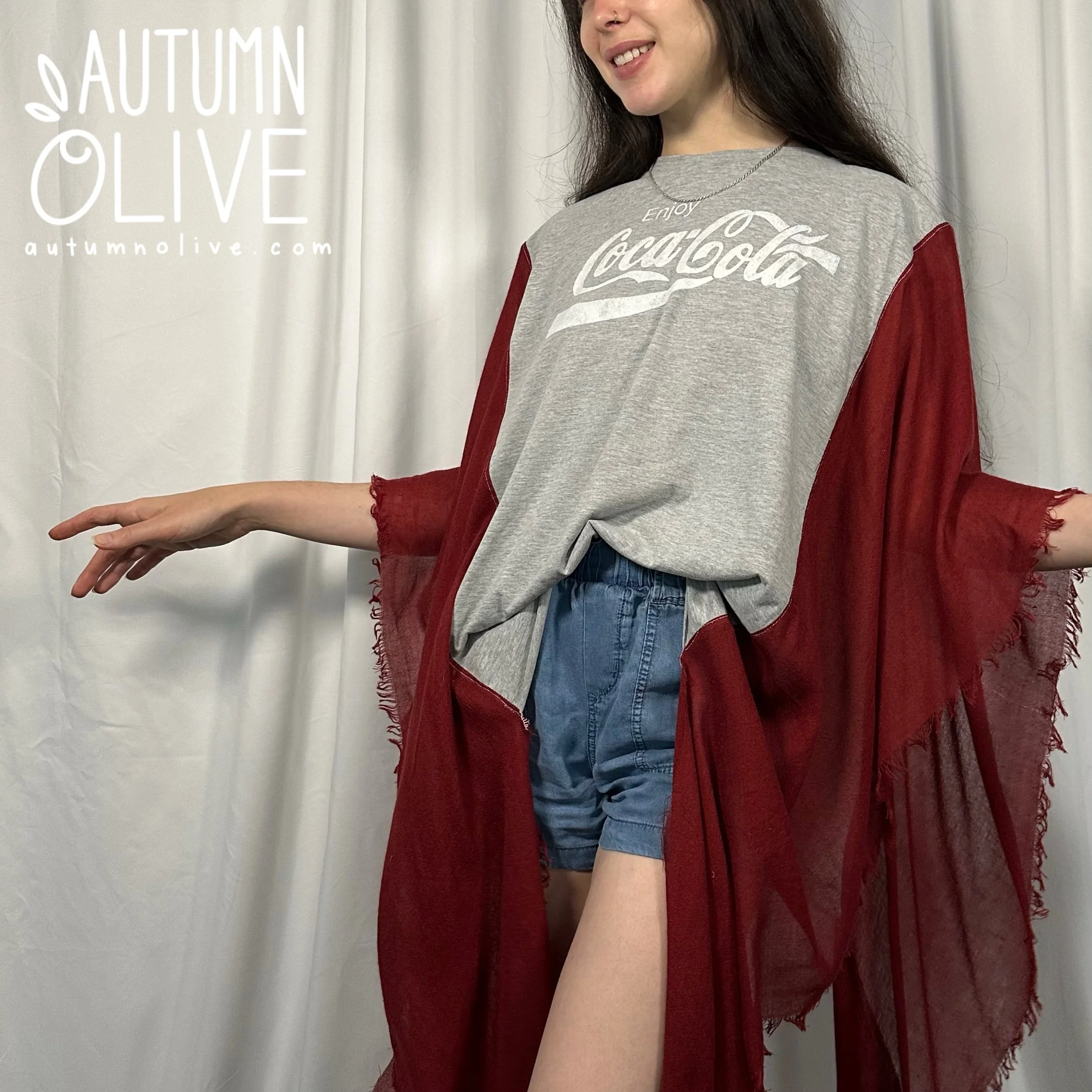 coca cola t-shawl | M-2X
