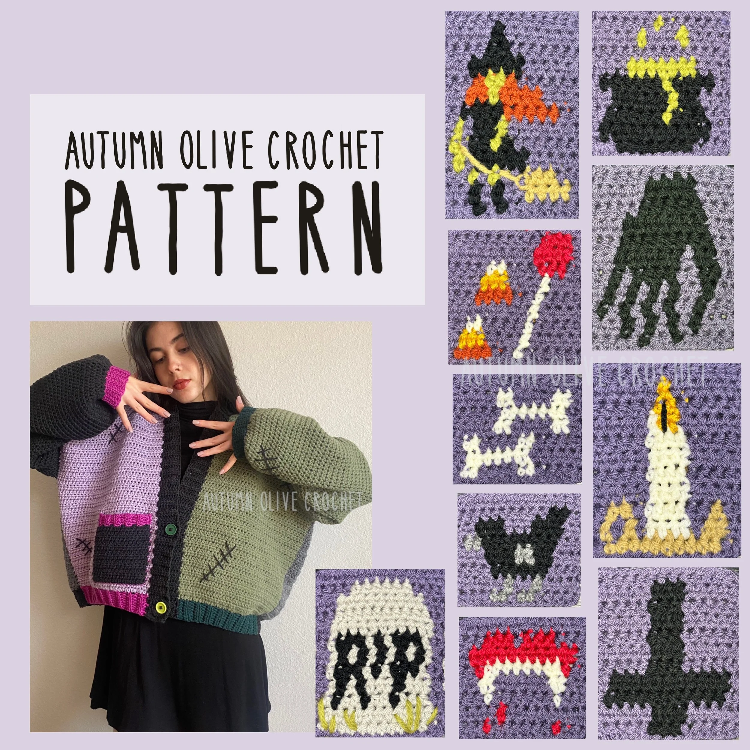 halloween cardigans II pattern
