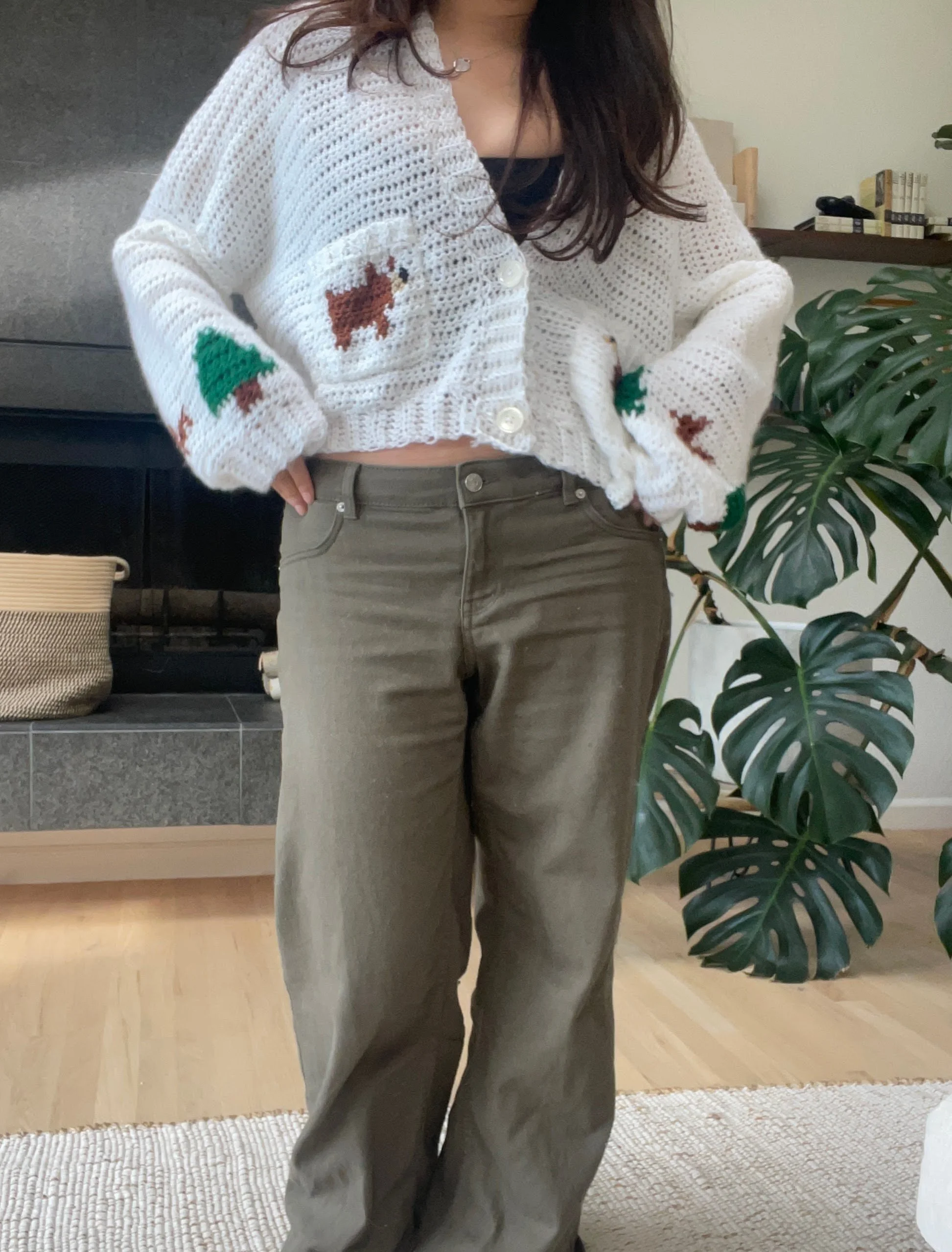 winter forest cardigan