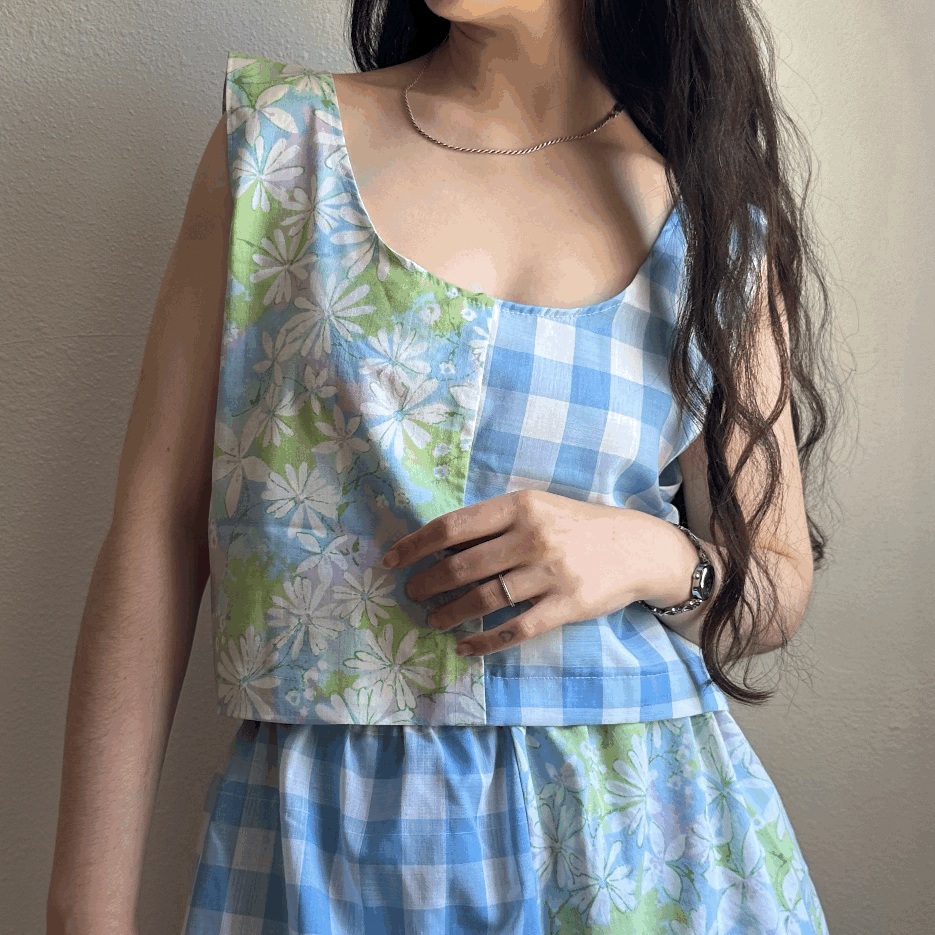 periwinkle picnic top | XS-M