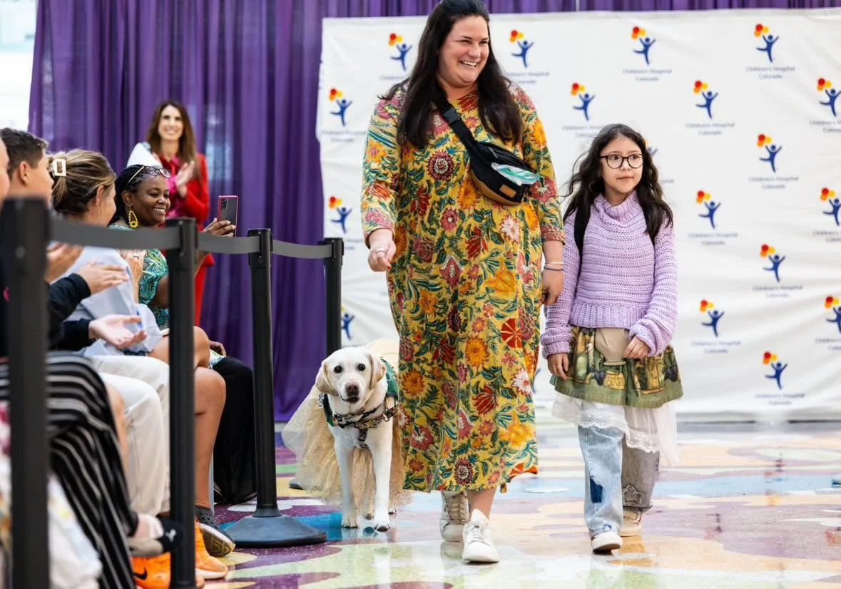 patient + dog on the runway