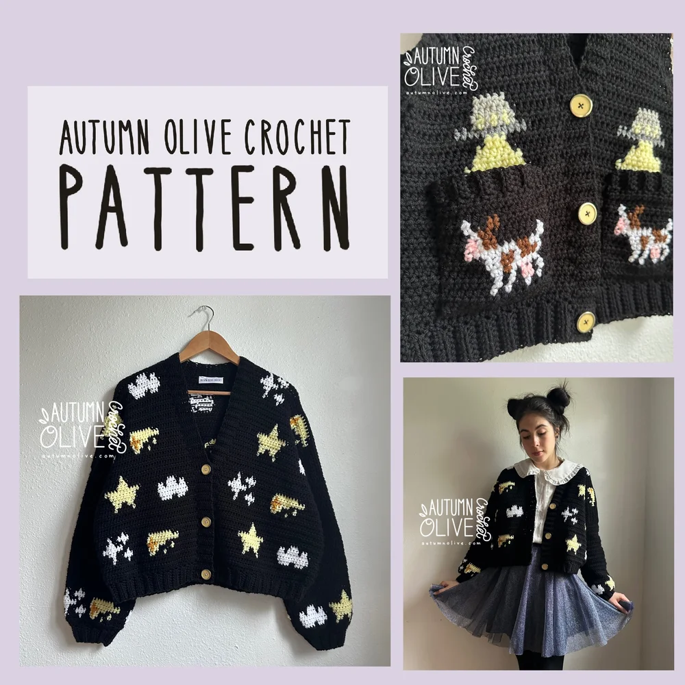 cosmic cardigans pattern — autumn olive crochet