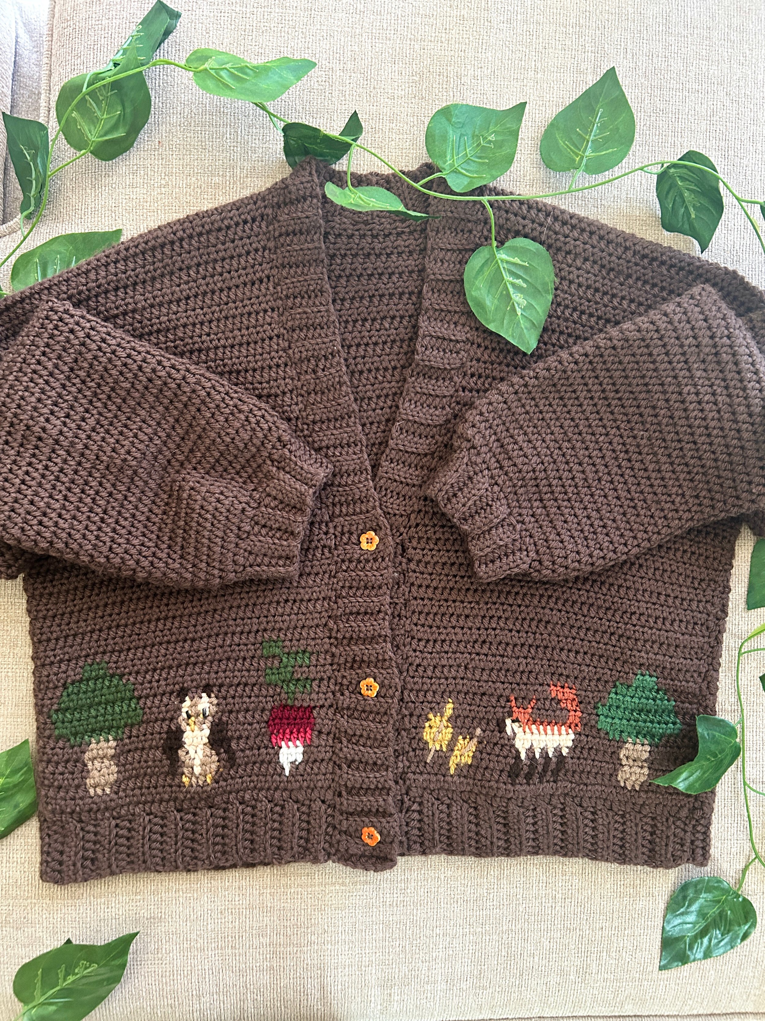 combination with "fairy forest cardigans" pattern