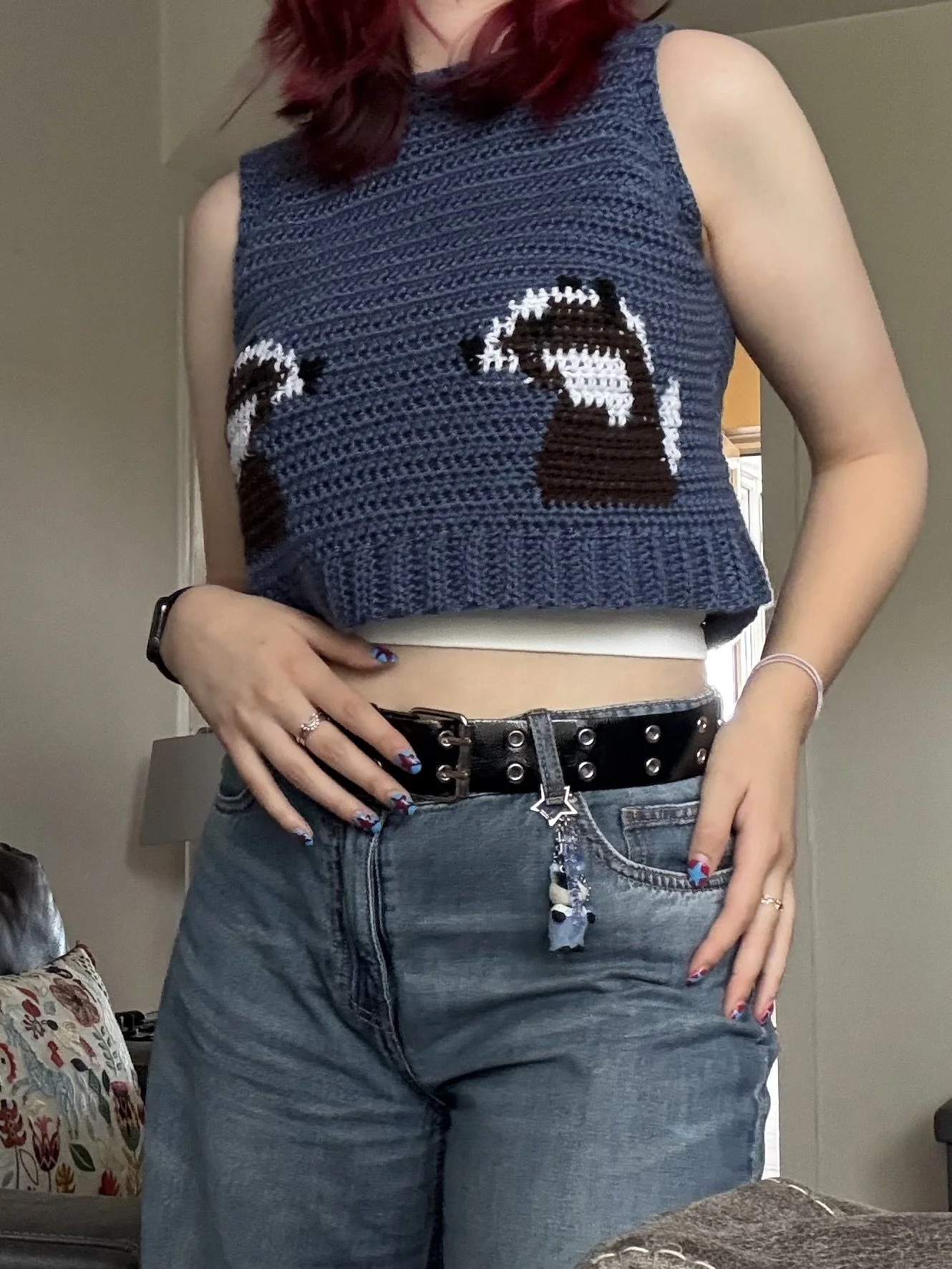 badgers on "pair of vests" pattern 
