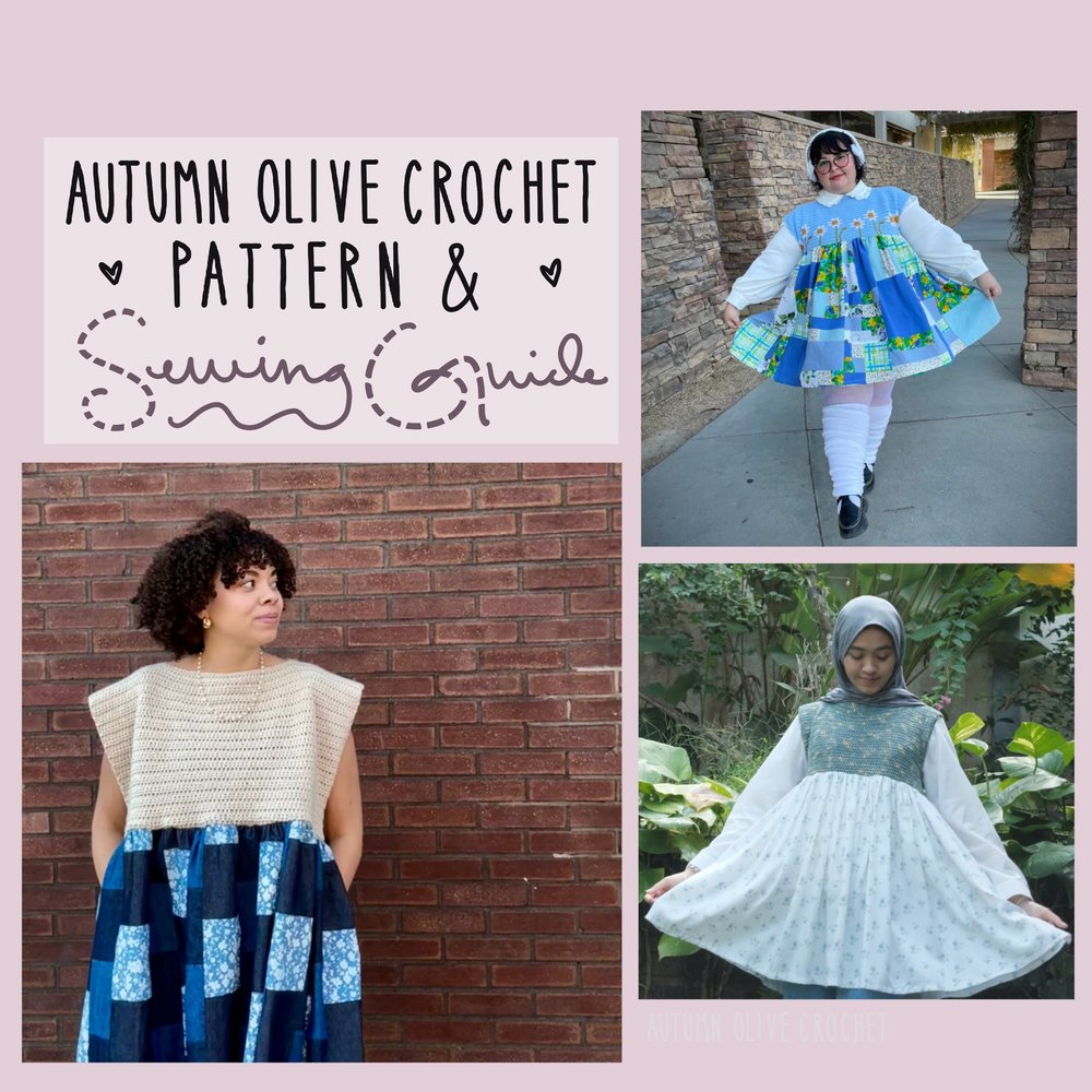 babydoll dress crochet pattern & sewing guide  autumn olive crochet